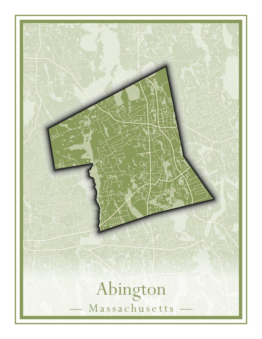 Massachusetts Towns - Street Map (Abington - Adams)