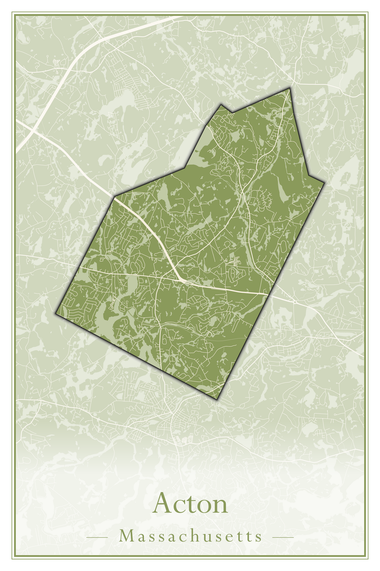 Massachusetts Towns - Street Map (Abington - Adams)