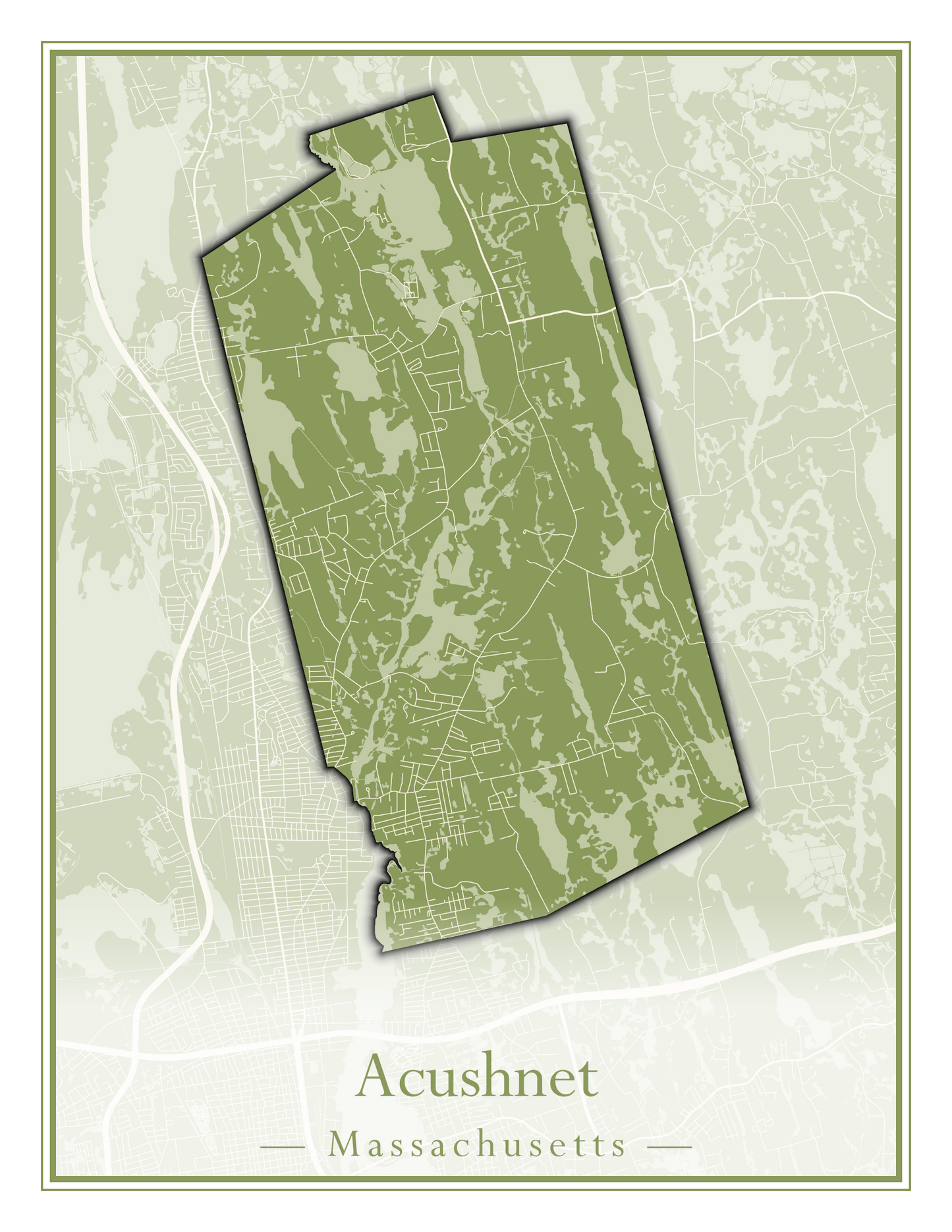 Massachusetts Towns - Street Map (Abington - Adams)