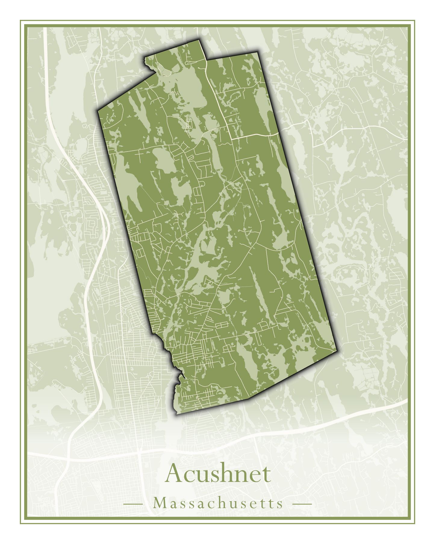 Massachusetts Towns - Street Map (Abington - Adams)