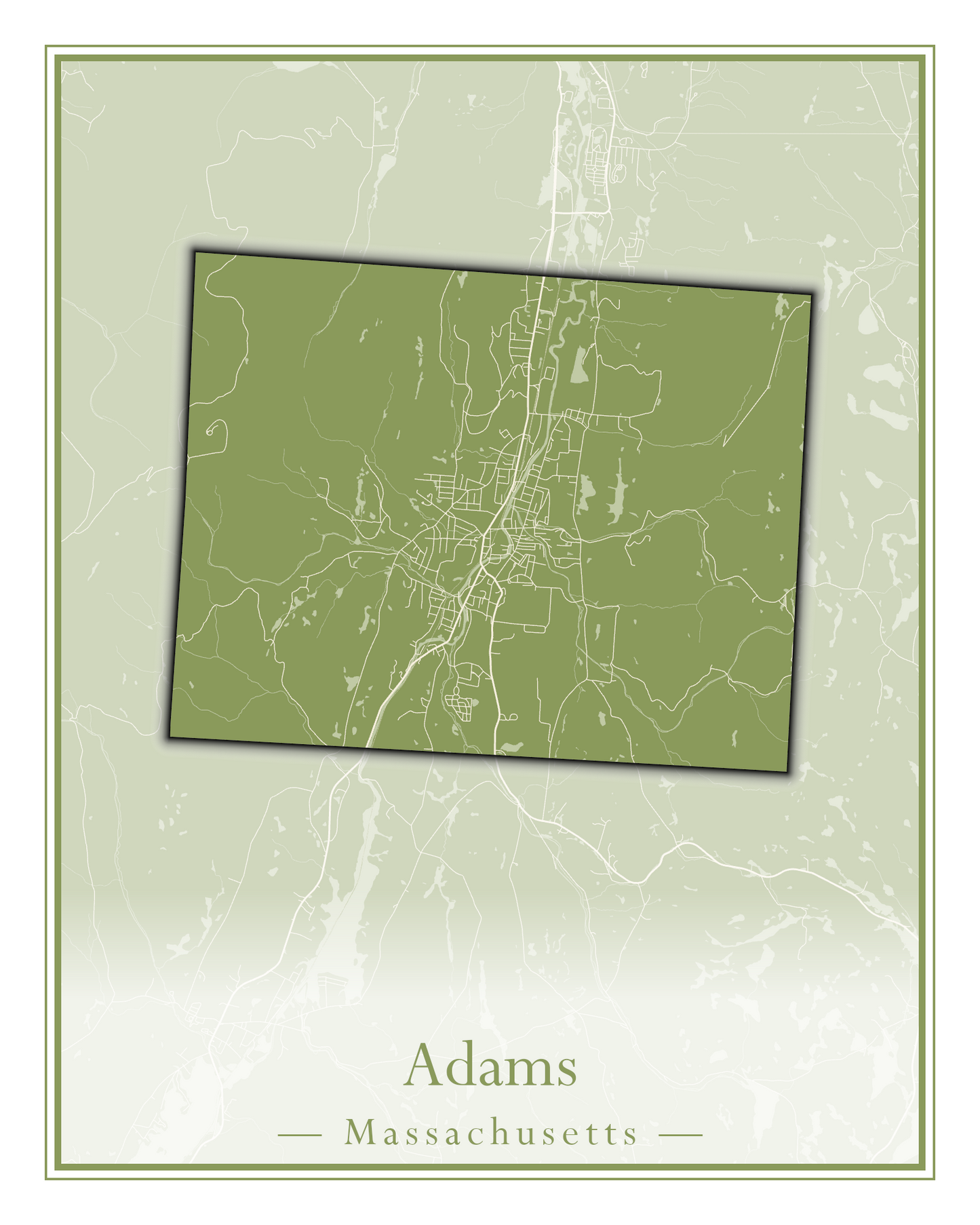 Massachusetts Towns - Street Map (Abington - Adams)