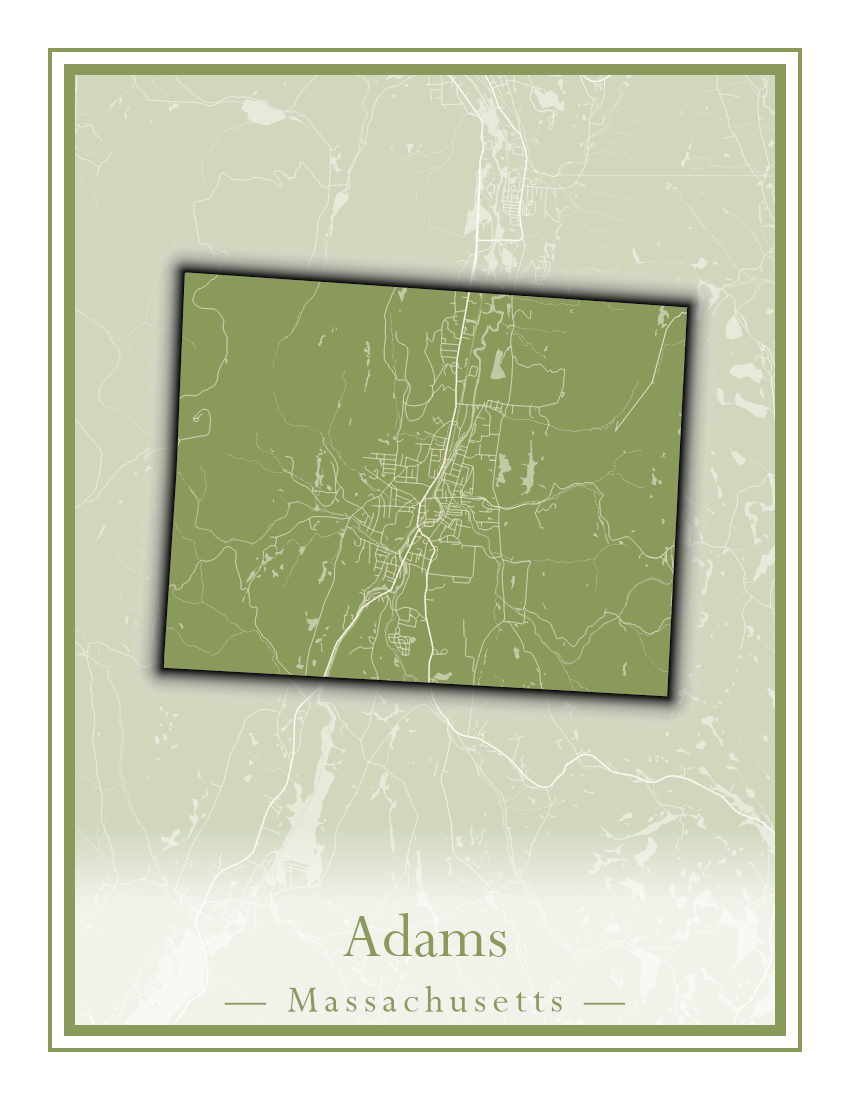 Massachusetts Towns - Street Map (Abington - Adams)