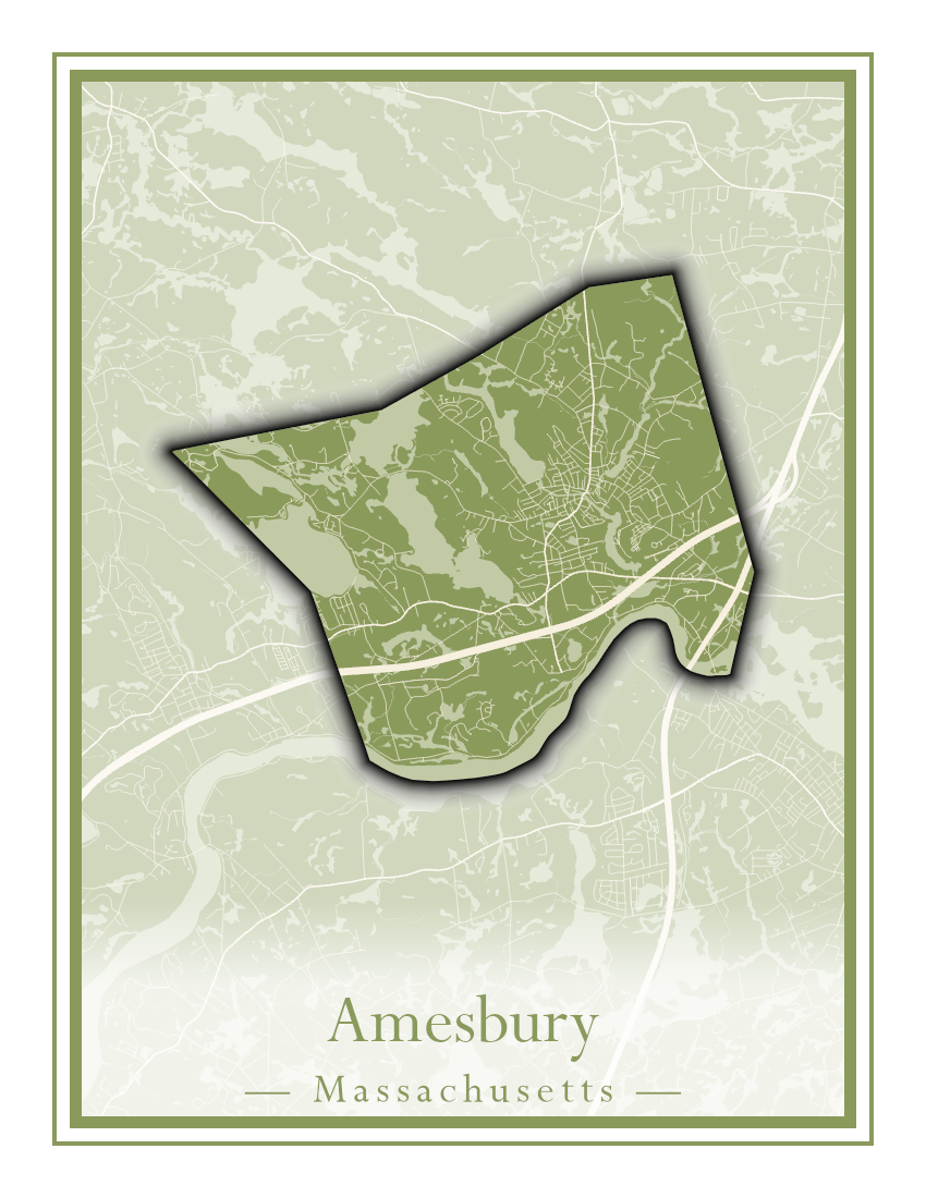 Massachusetts Towns - Street Map (Agawam - Amherst)