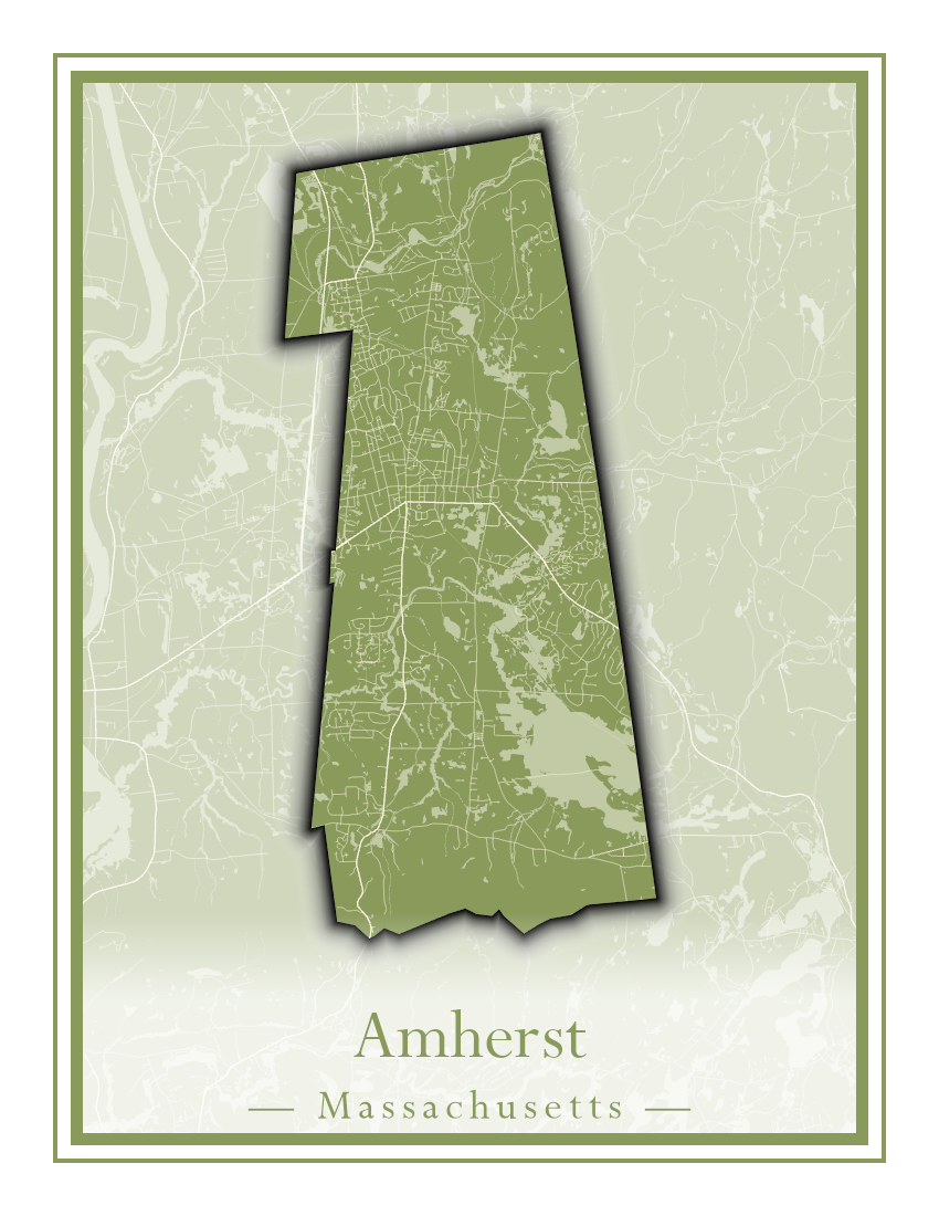 Massachusetts Towns - Street Map (Agawam - Amherst)