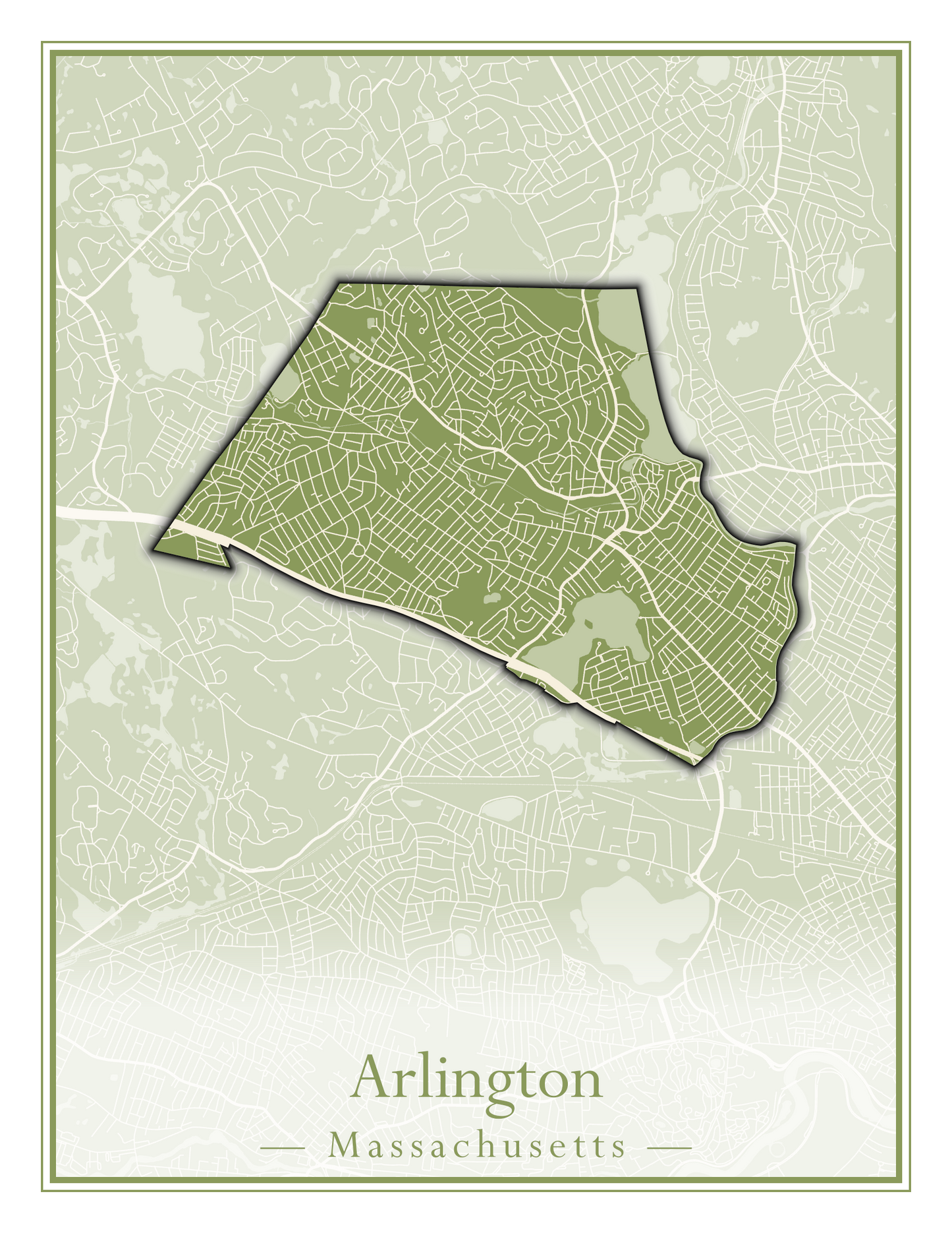 Massachusetts Towns - Street Map (Andover - Ashburnham)