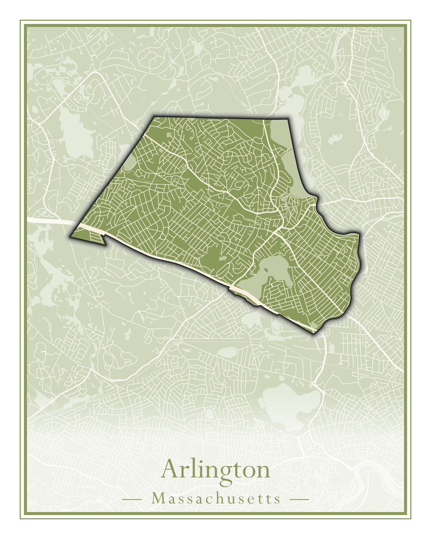 Massachusetts Towns - Street Map (Andover - Ashburnham)