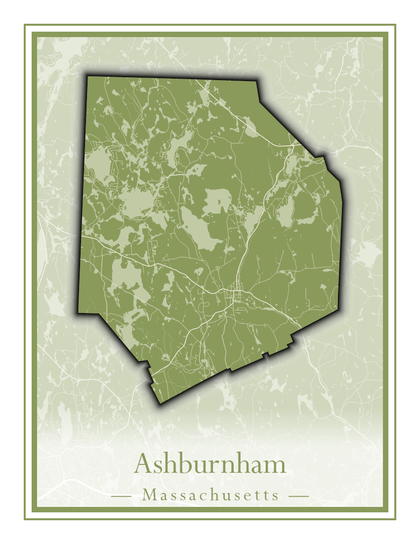 Massachusetts Towns - Street Map (Andover - Ashburnham)