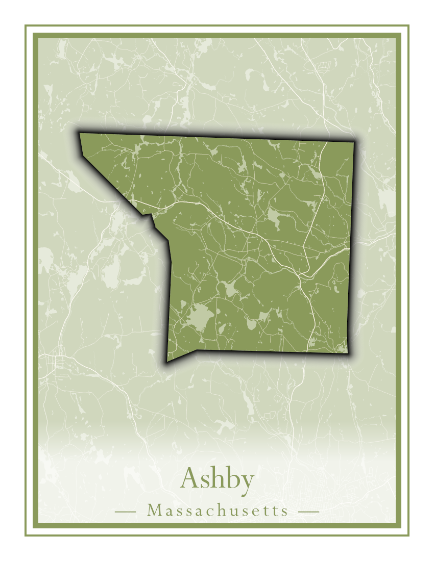 Massachusetts Towns - Street Map (Ashby - Athol)