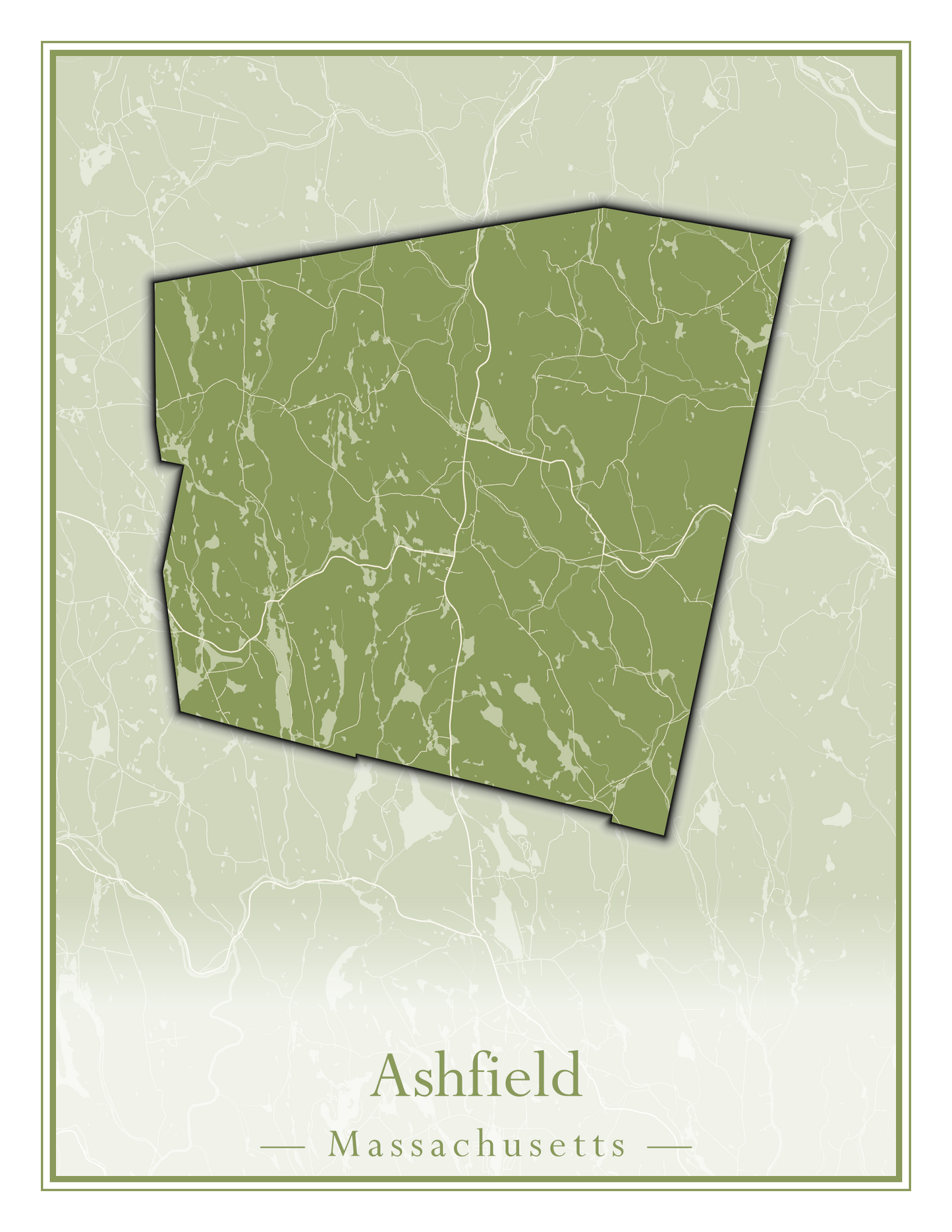 Massachusetts Towns - Street Map (Ashby - Athol)