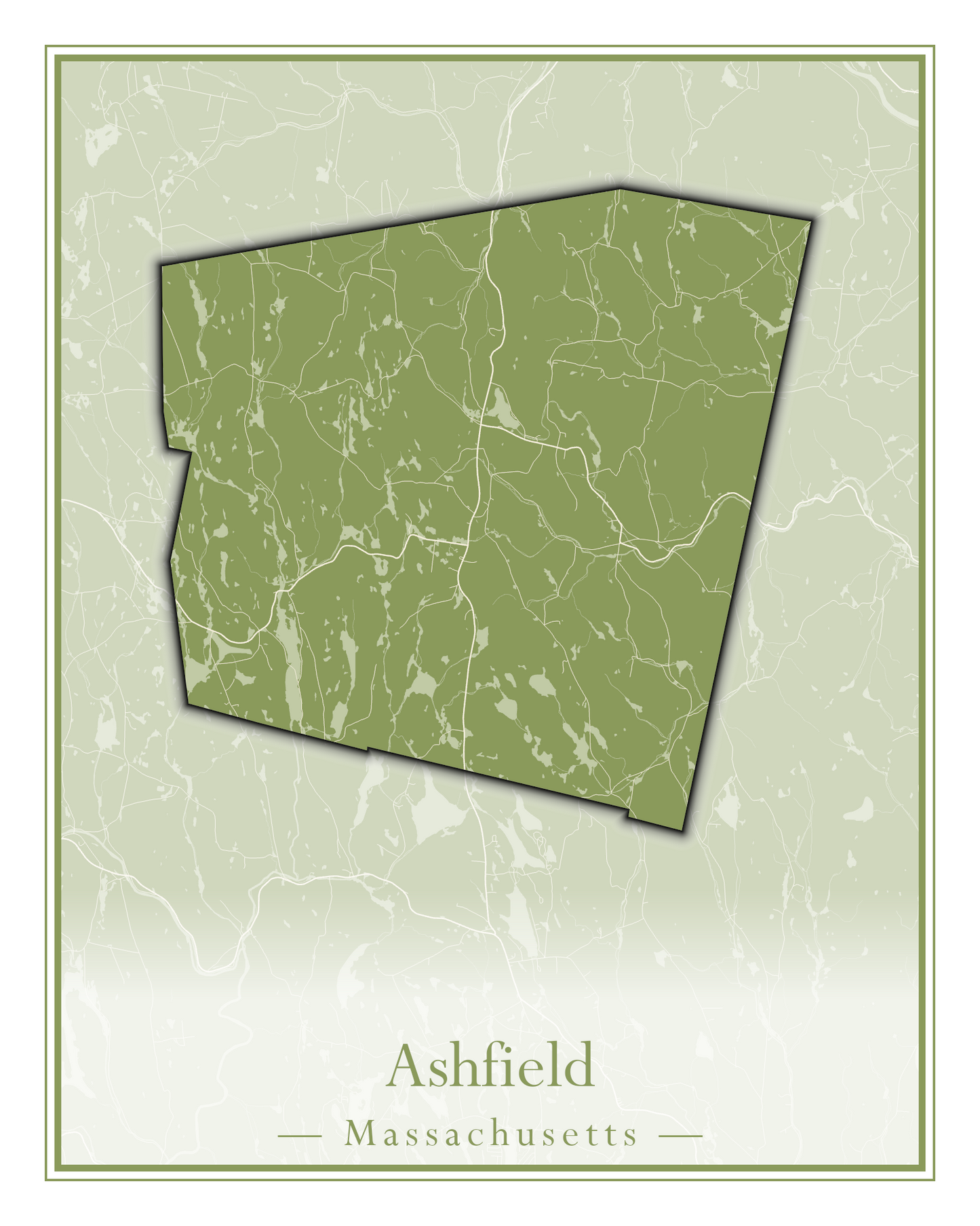 Massachusetts Towns - Street Map (Ashby - Athol)