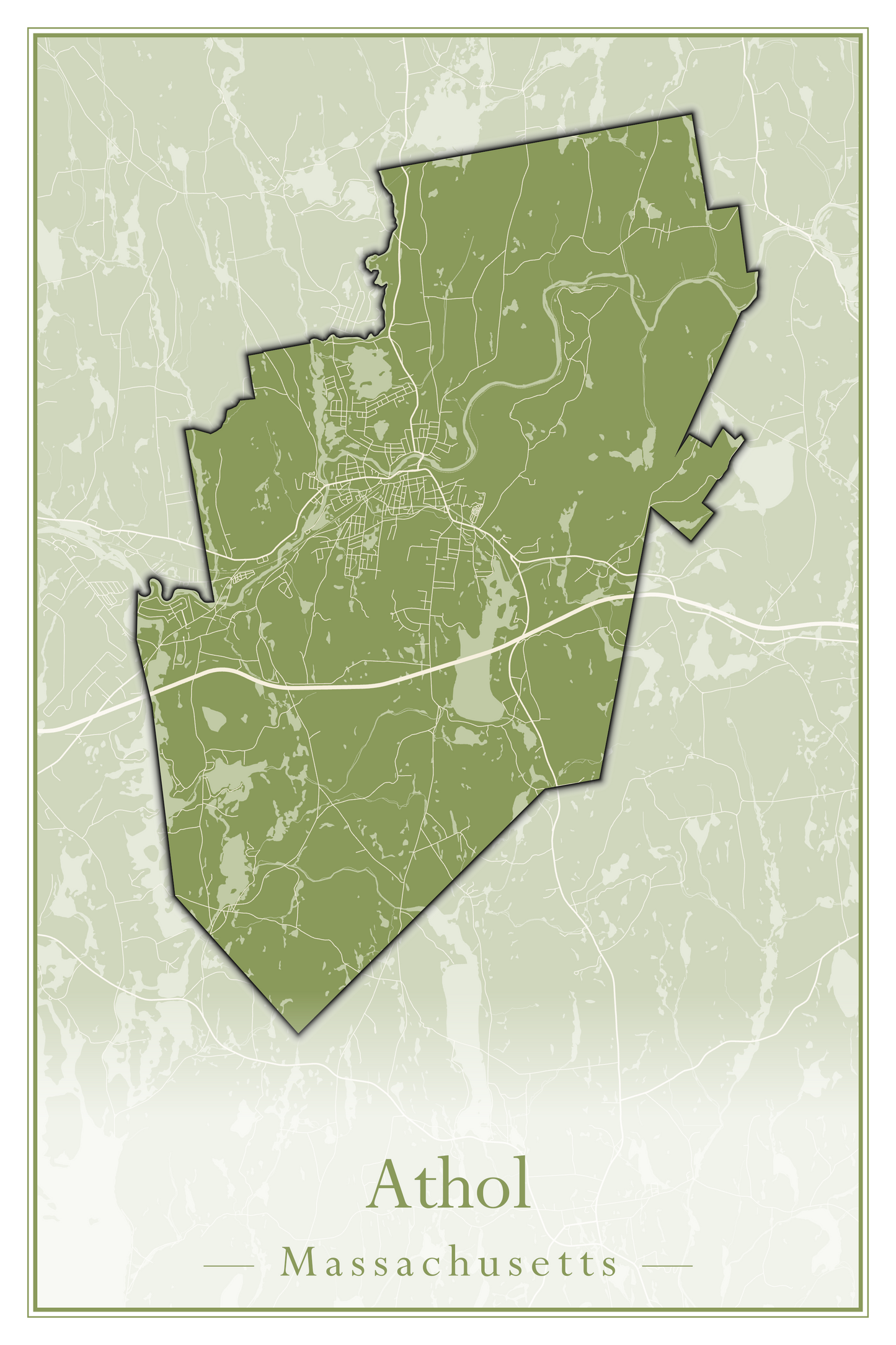 Massachusetts Towns - Street Map (Ashby - Athol)