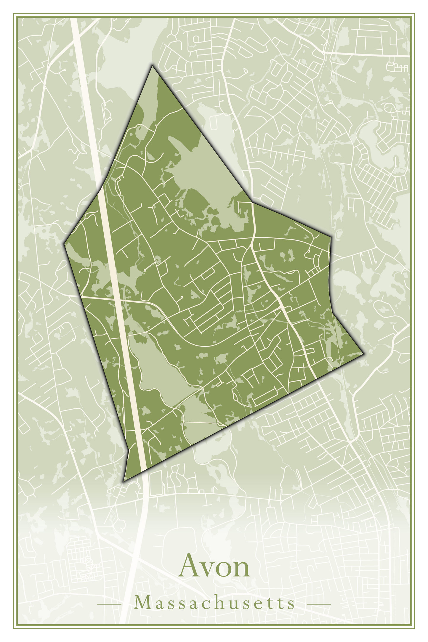 Massachusetts Towns - Street Map (Attleboro - Ayer)