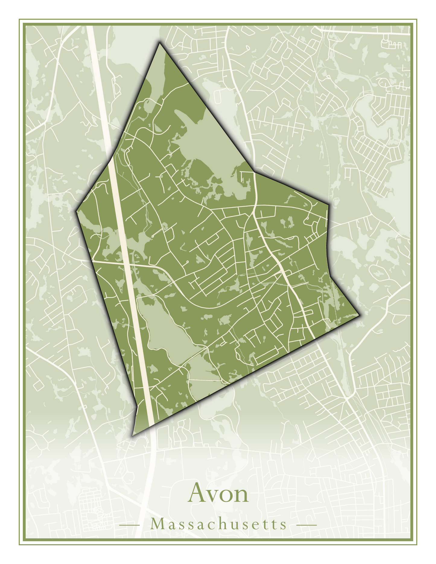 Massachusetts Towns - Street Map (Attleboro - Ayer)