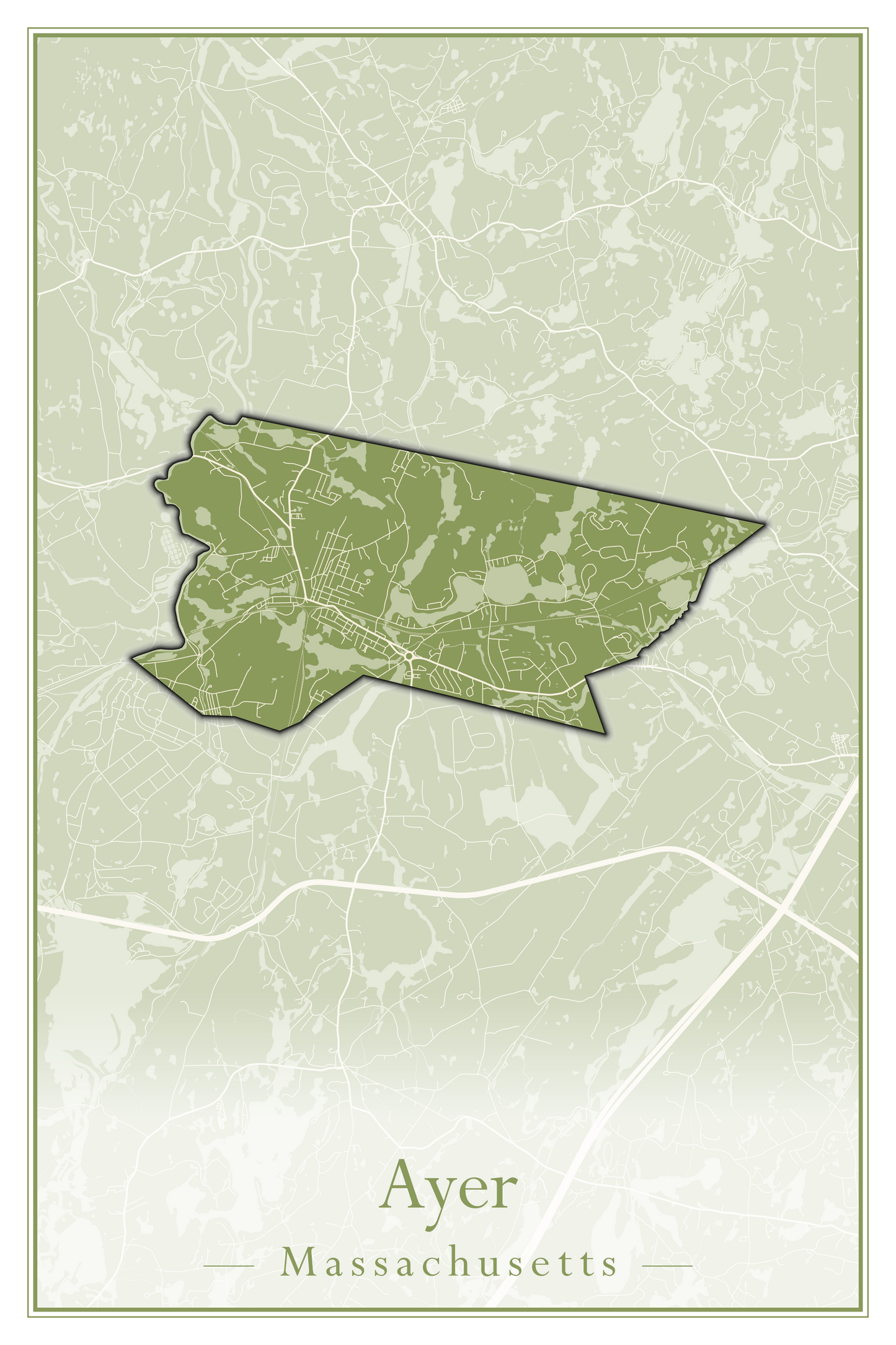 Massachusetts Towns - Street Map (Attleboro - Ayer)