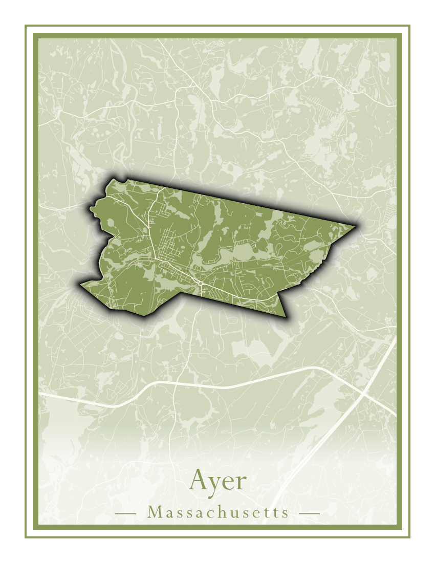 Massachusetts Towns - Street Map (Attleboro - Ayer)