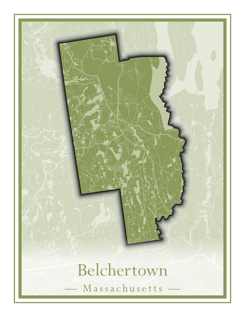 Massachusetts Towns - Street Map (Belchertown - Berkley)