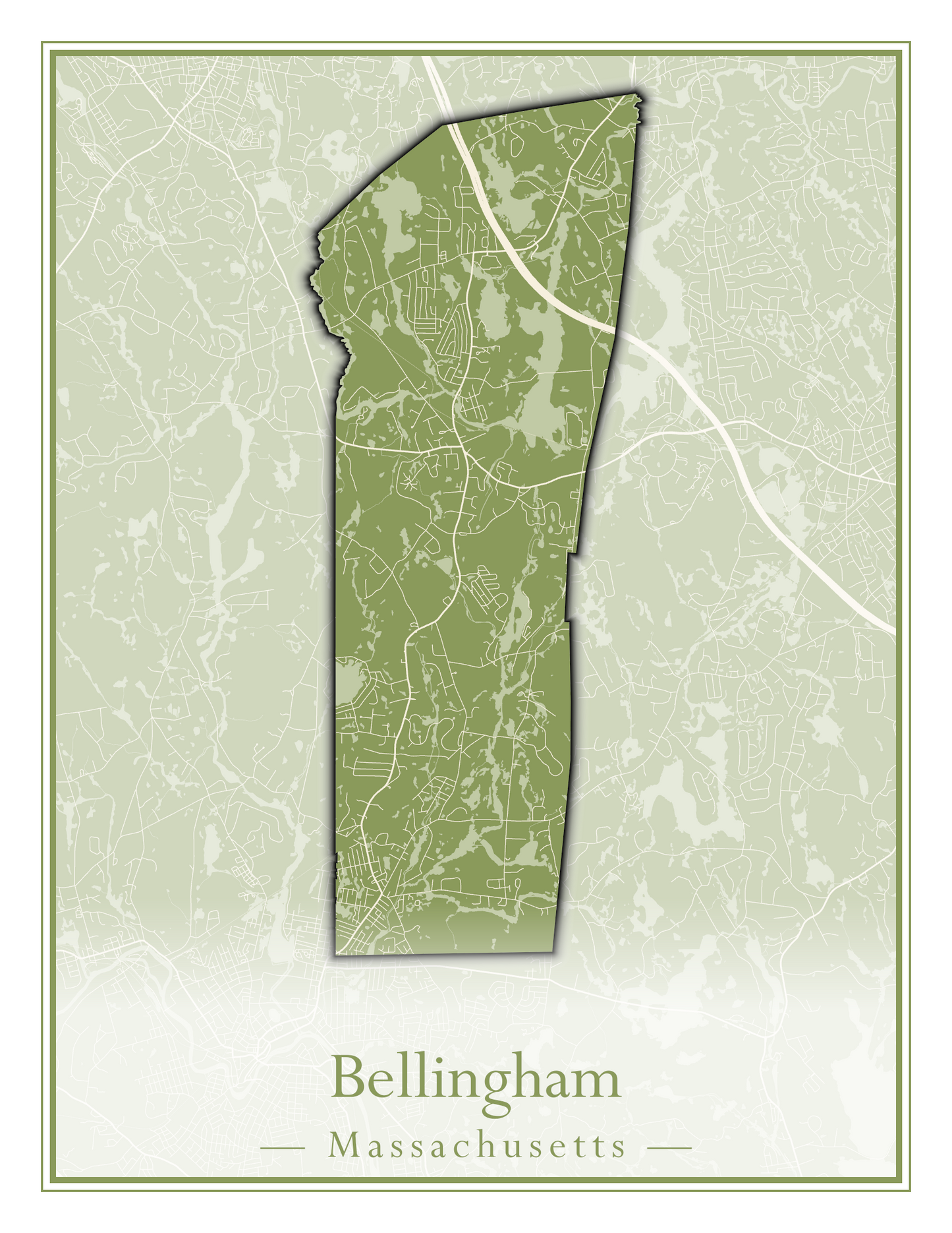 Massachusetts Towns - Street Map (Belchertown - Berkley)