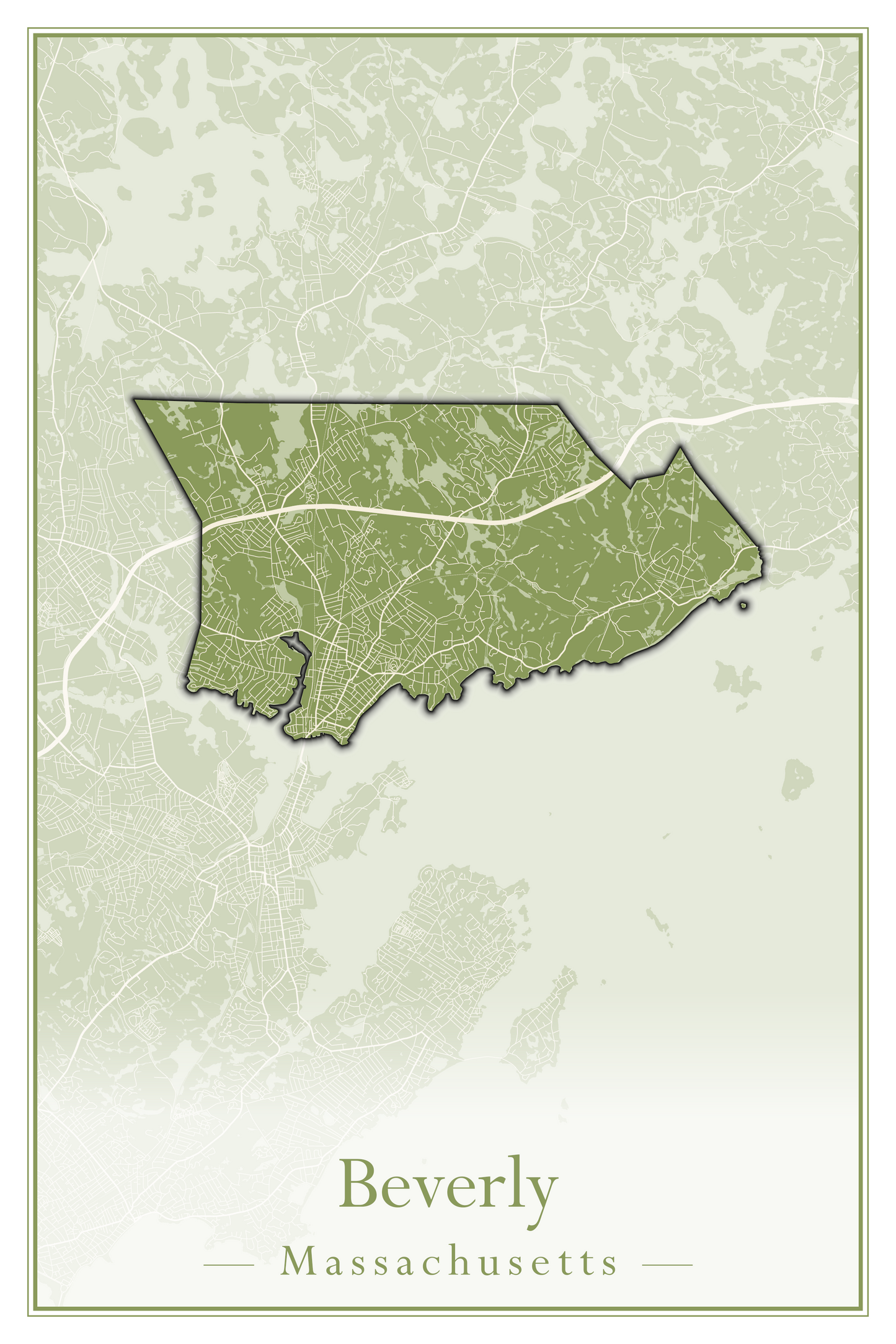 Massachusetts Towns - Street Map (Berlin - Billerica)