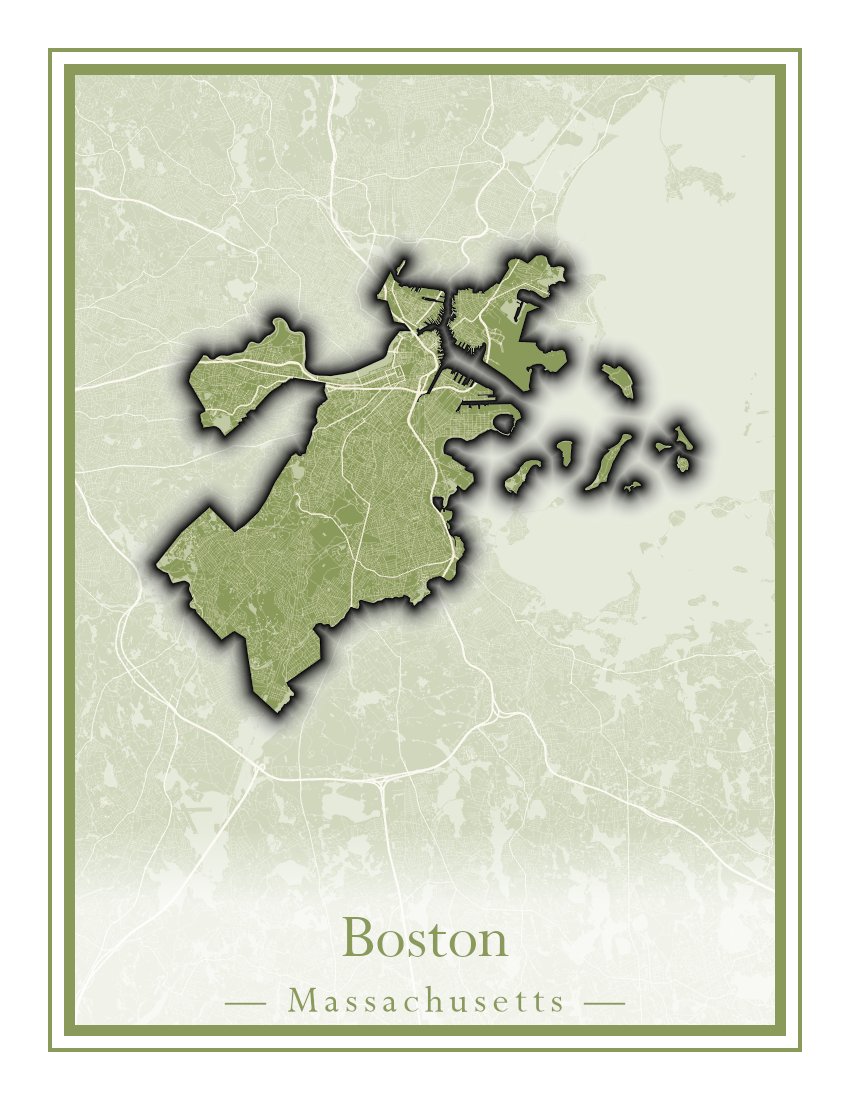 Massachusetts Towns - Street Map (Blackstone - Boston)