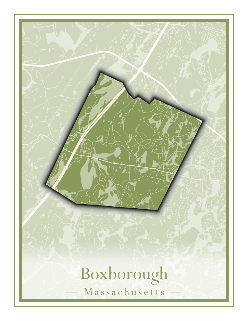 Massachusetts Towns - Street Map (Bourne - Boylston)