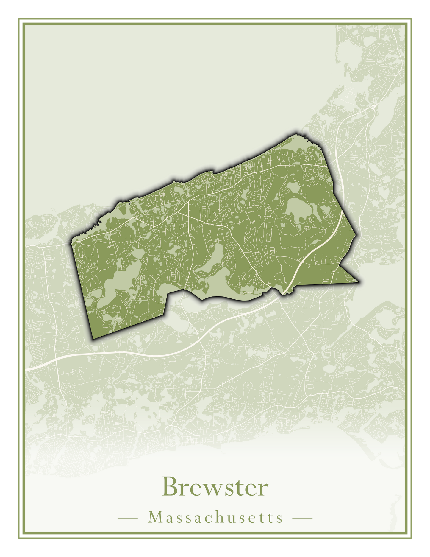 Massachusetts Towns - Street Map (Braintree - Brimfield)