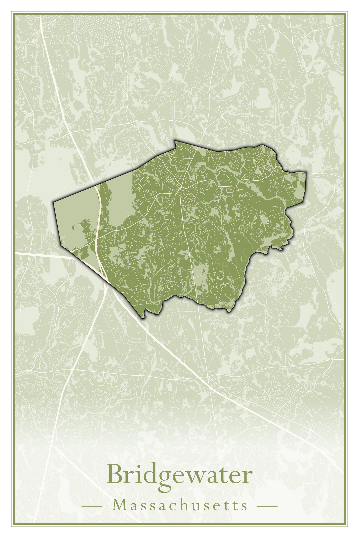 Massachusetts Towns - Street Map (Braintree - Brimfield)