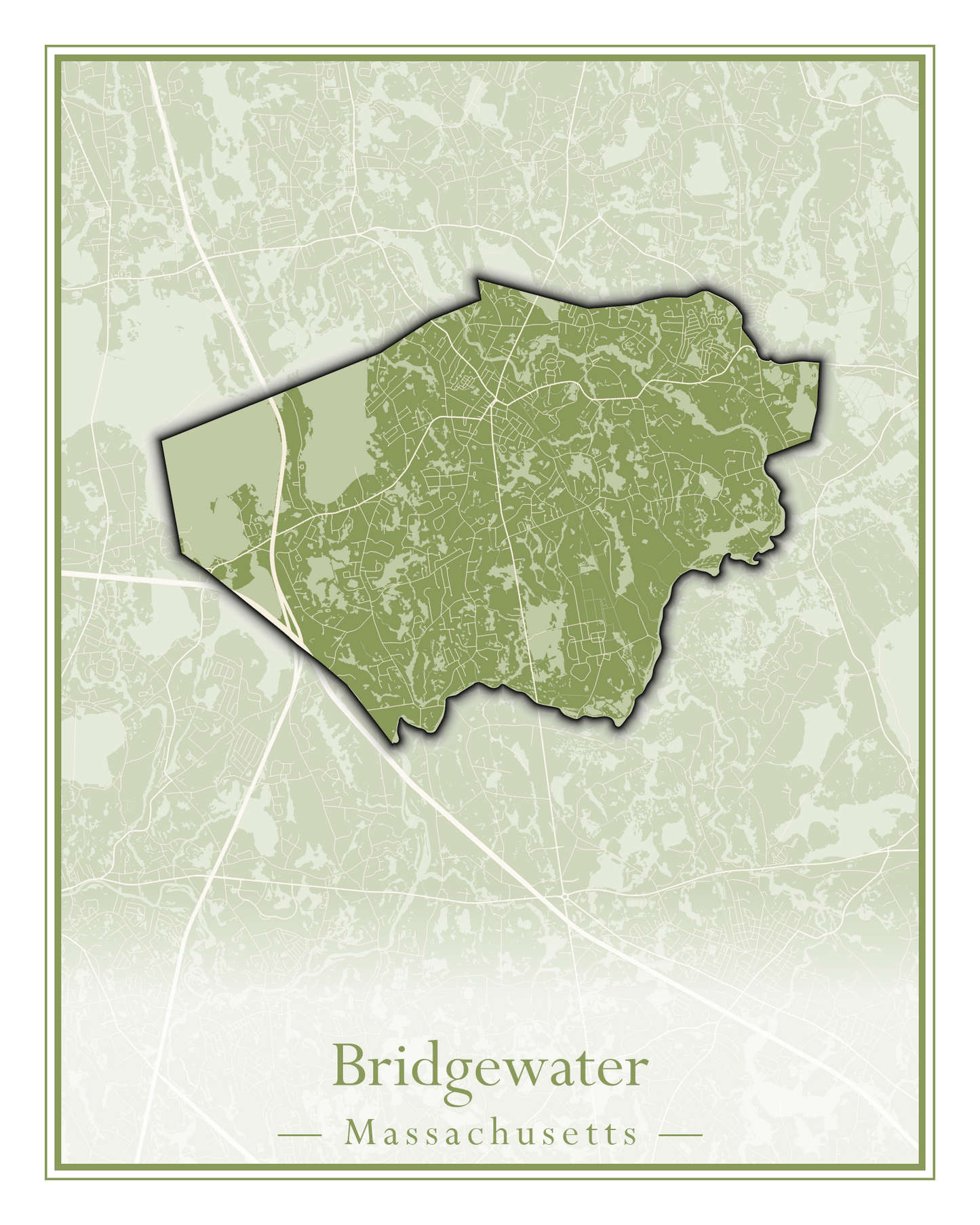 Massachusetts Towns - Street Map (Braintree - Brimfield)