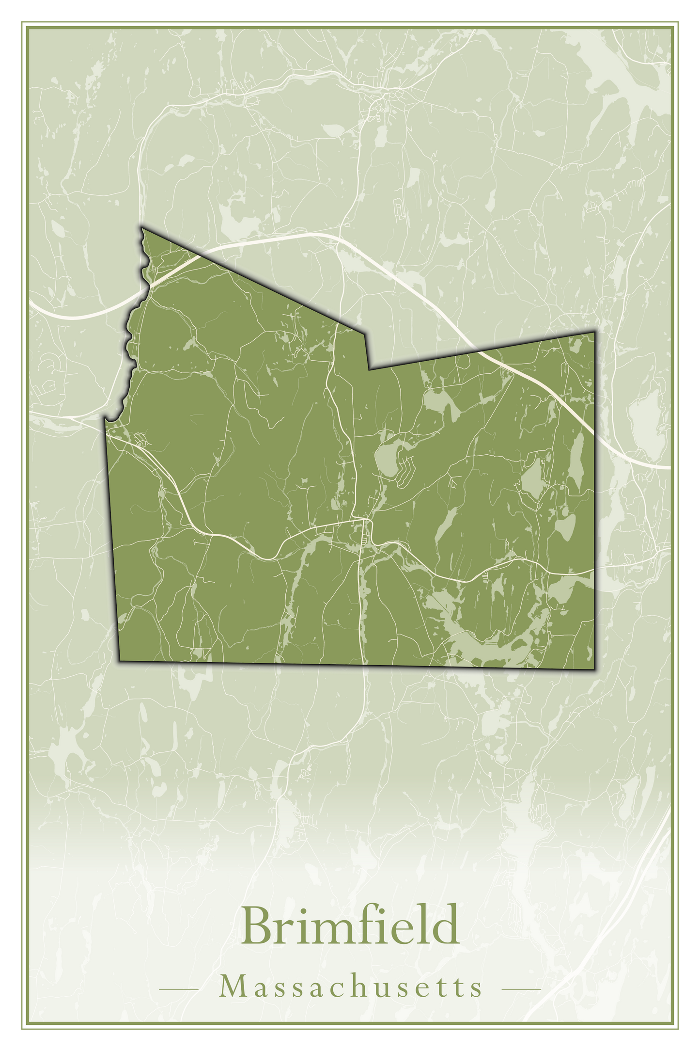 Massachusetts Towns - Street Map (Braintree - Brimfield)