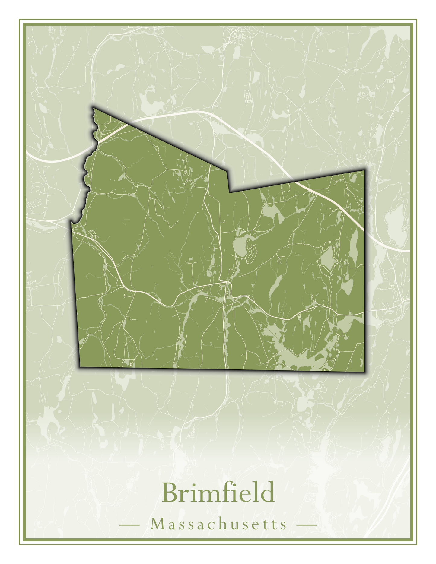 Massachusetts Towns - Street Map (Braintree - Brimfield)