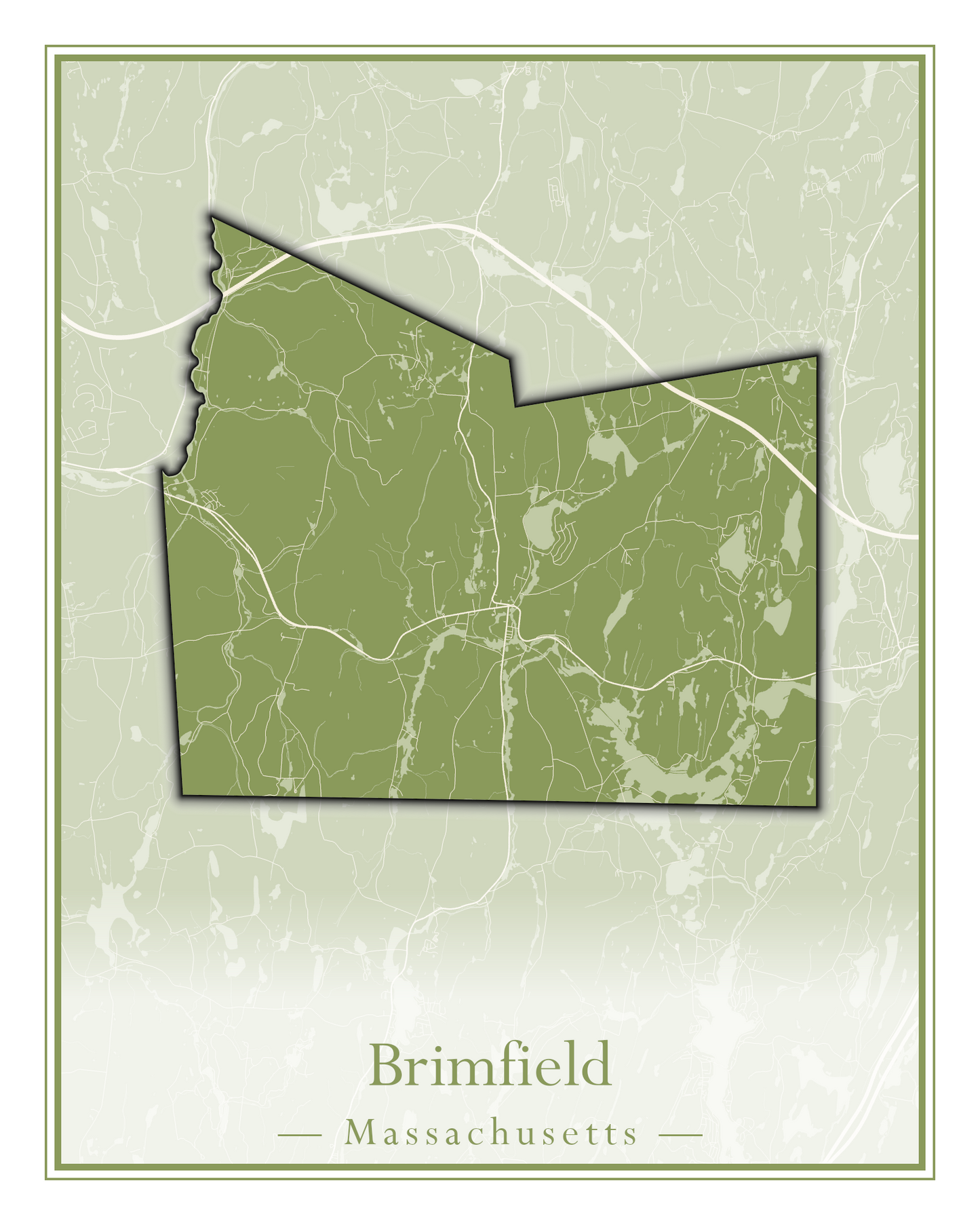 Massachusetts Towns - Street Map (Braintree - Brimfield)