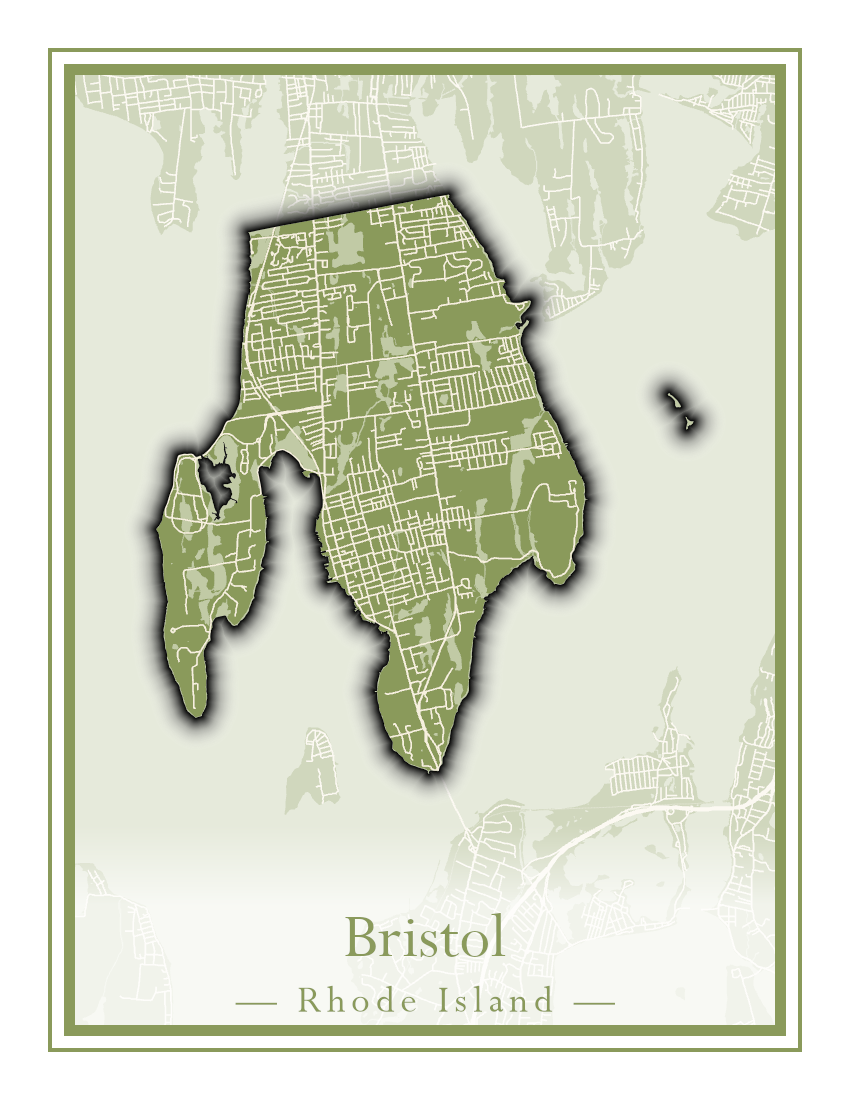 Rhode Island Towns - Street Map (Barrington - Central Falls)