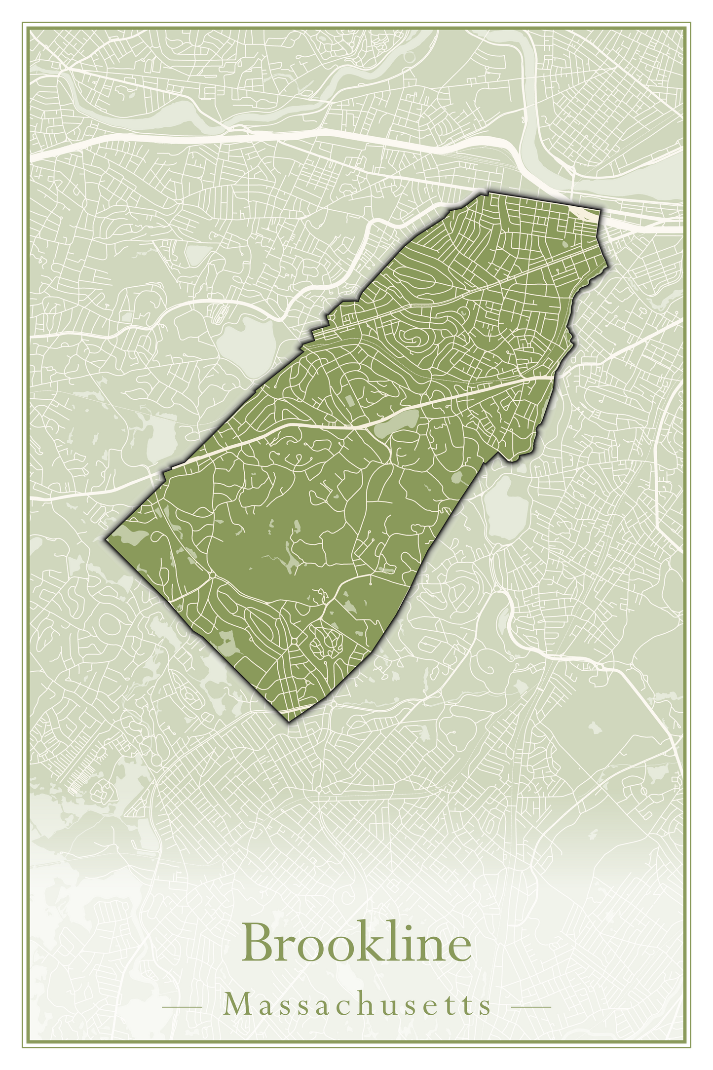 Massachusetts Towns - Street Map (Brockton - Buckland)