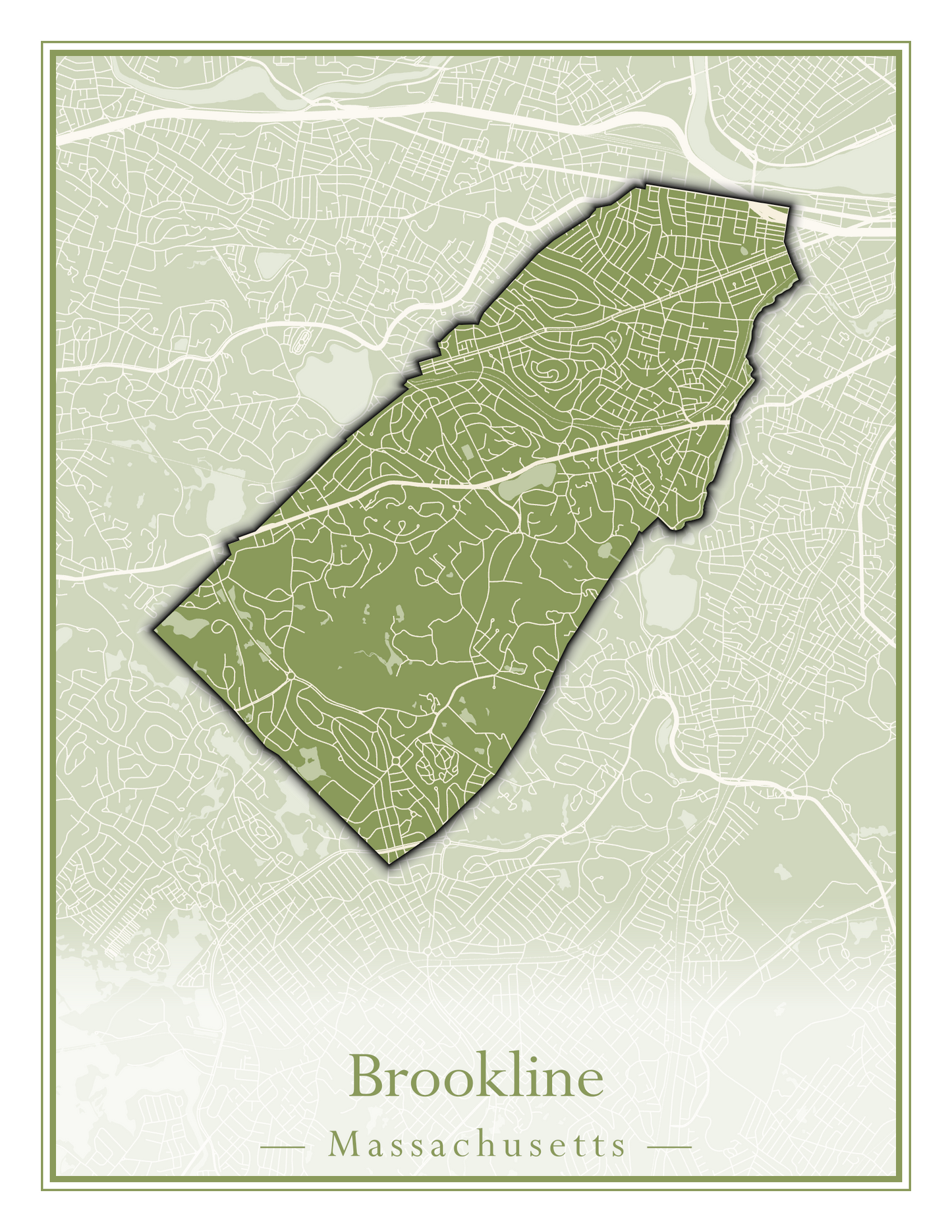 Massachusetts Towns - Street Map (Brockton - Buckland)