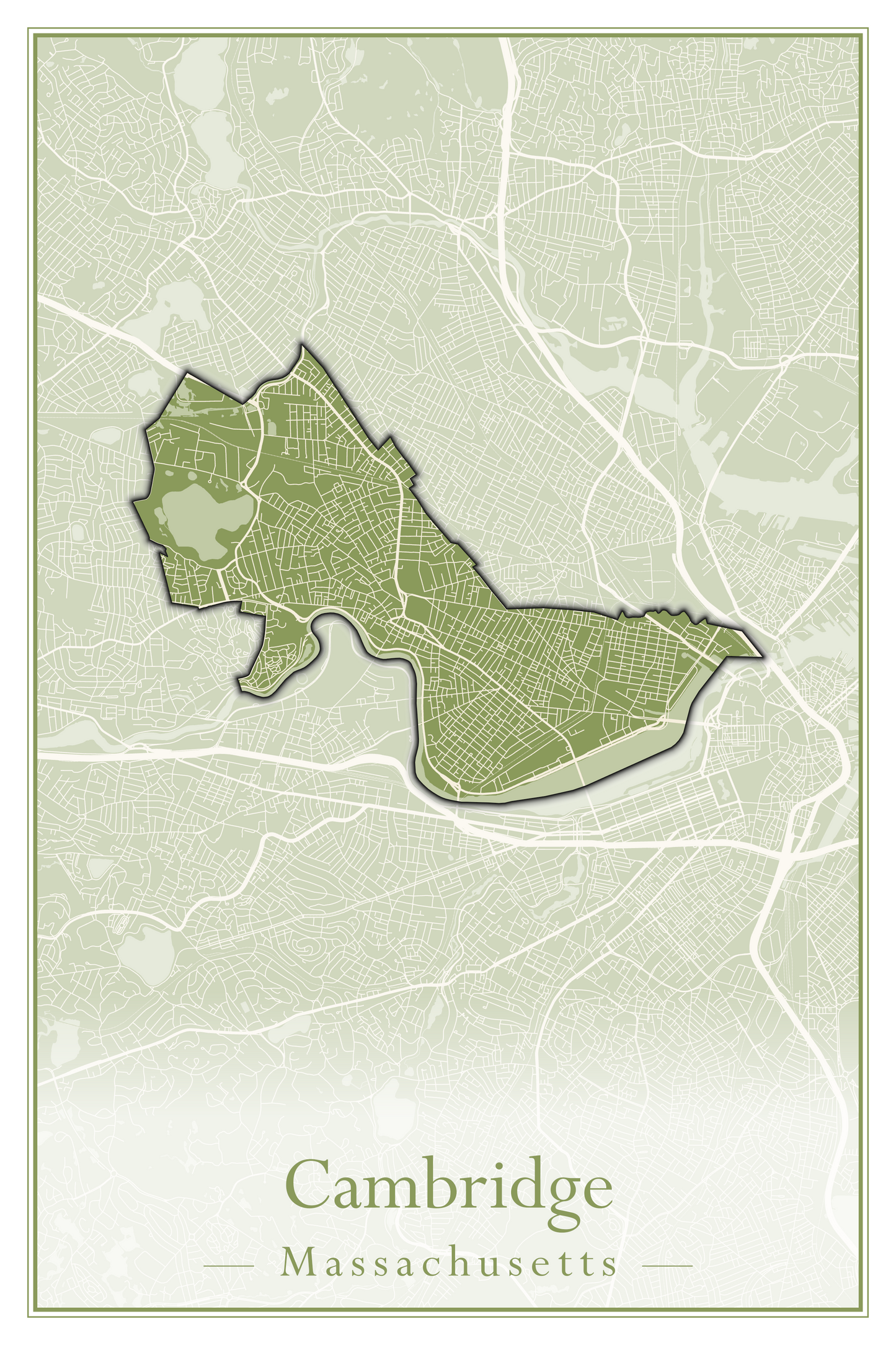 Massachusetts Towns - Street Map (Burlington - Carlisle)