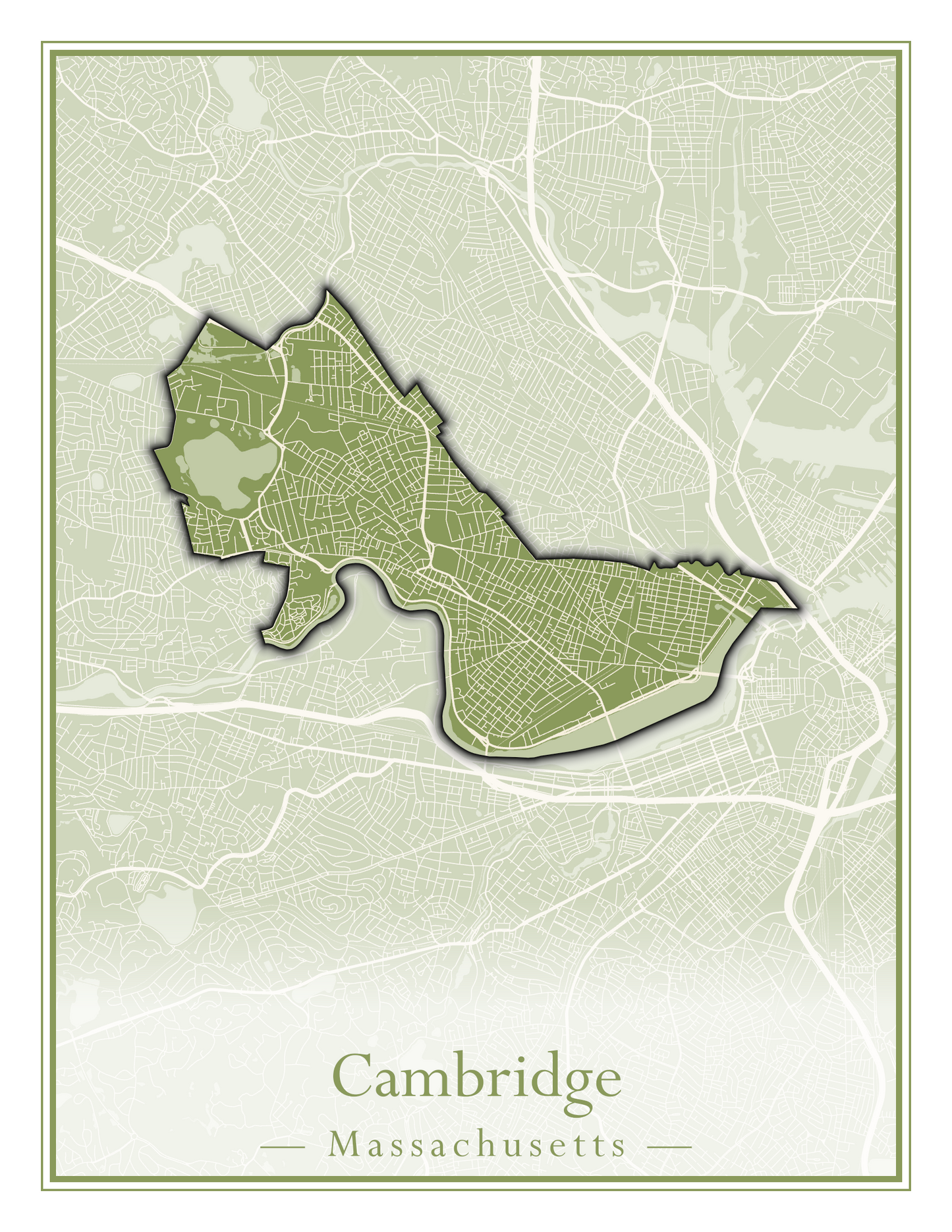 Massachusetts Towns - Street Map (Burlington - Carlisle)