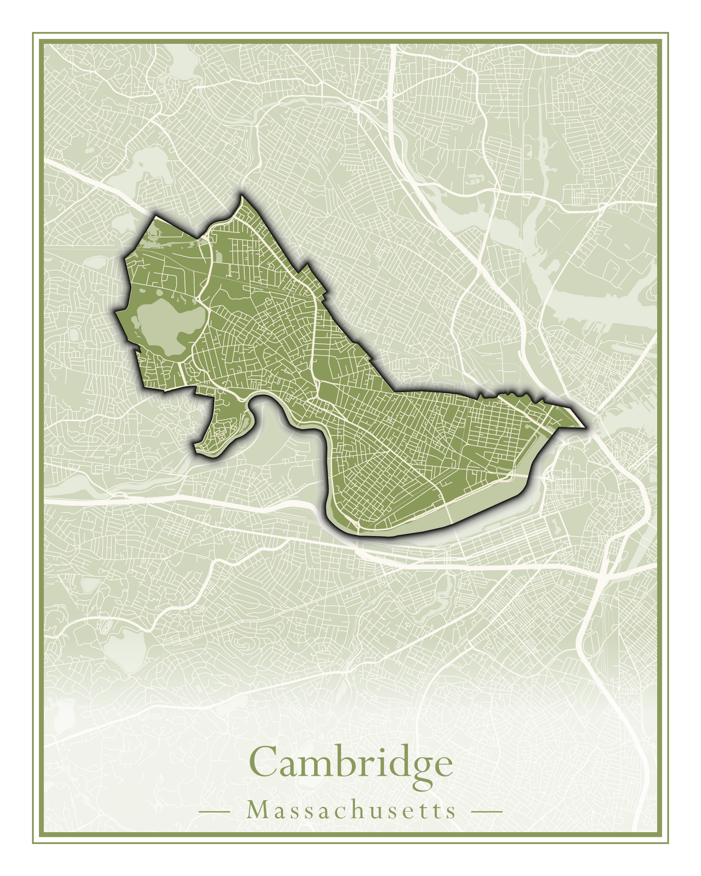 Massachusetts Towns - Street Map (Burlington - Carlisle)