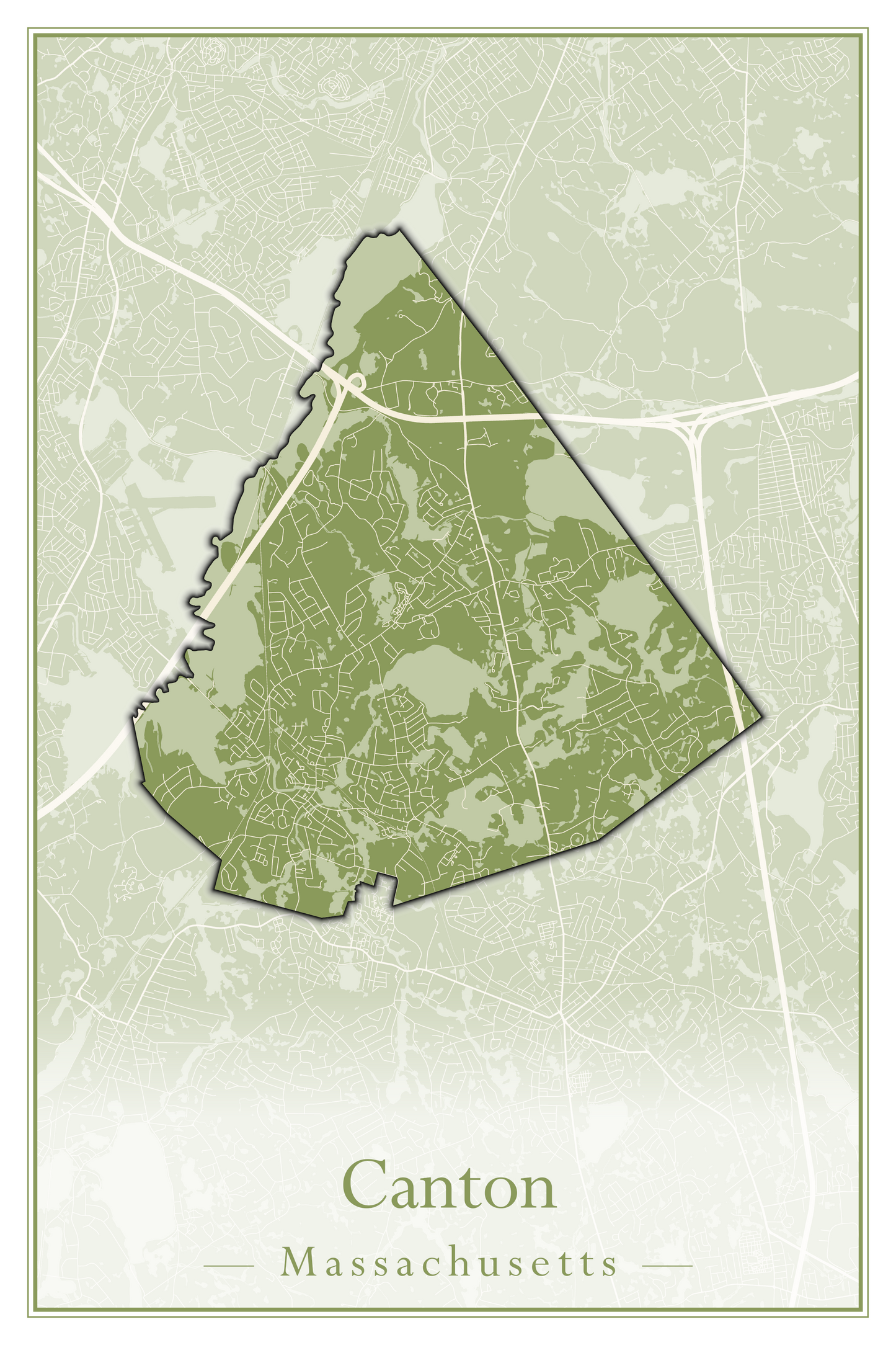 Massachusetts Towns - Street Map (Burlington - Carlisle)