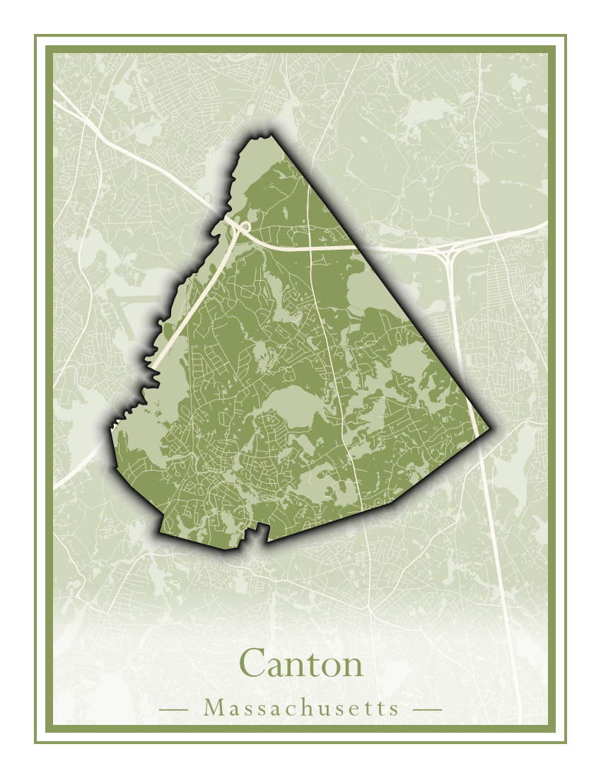 Massachusetts Towns - Street Map (Burlington - Carlisle)