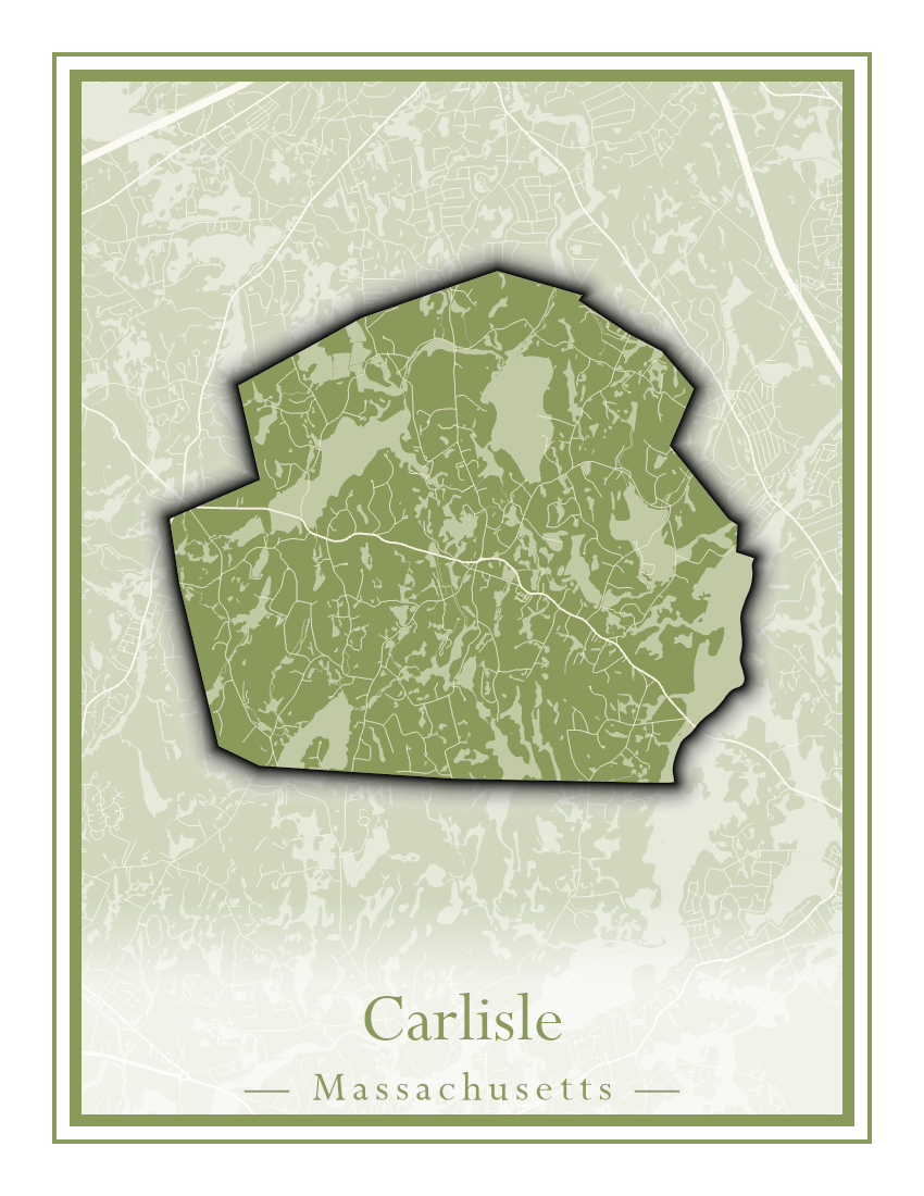 Massachusetts Towns - Street Map (Burlington - Carlisle)