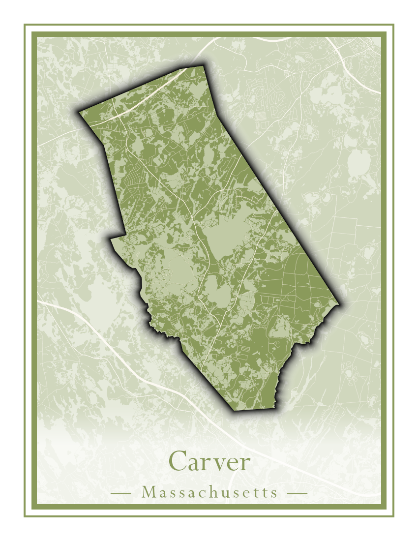 Massachusetts Towns - Street Map (Carver - Chatham)