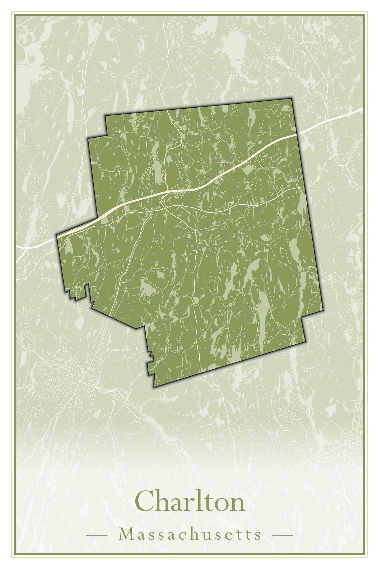 Massachusetts Towns - Street Map (Carver - Chatham)