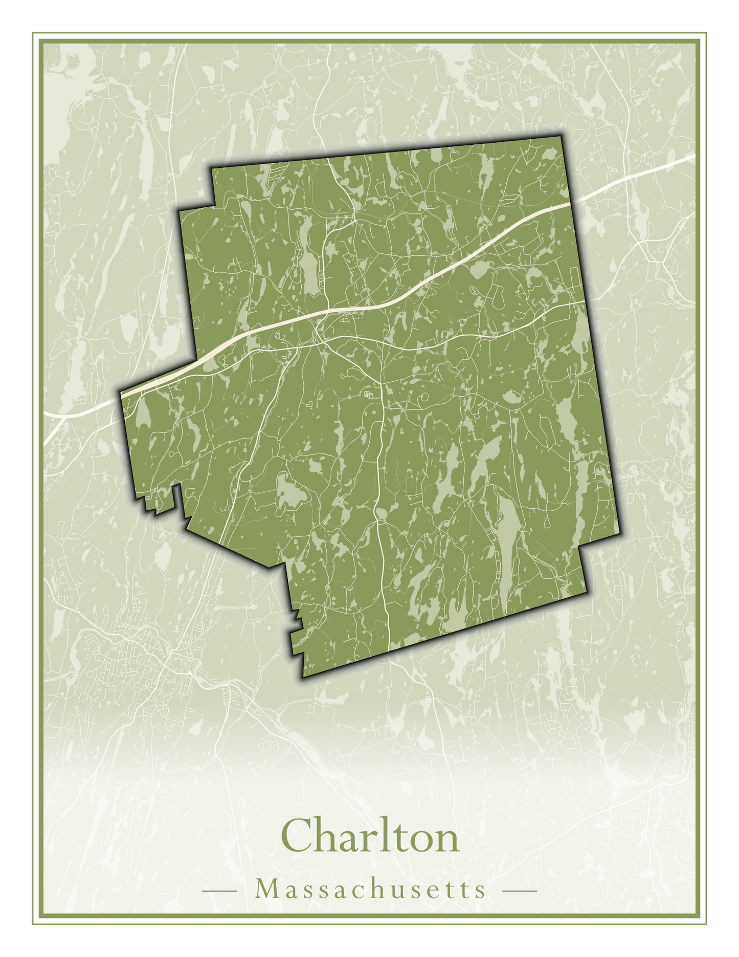 Massachusetts Towns - Street Map (Carver - Chatham)