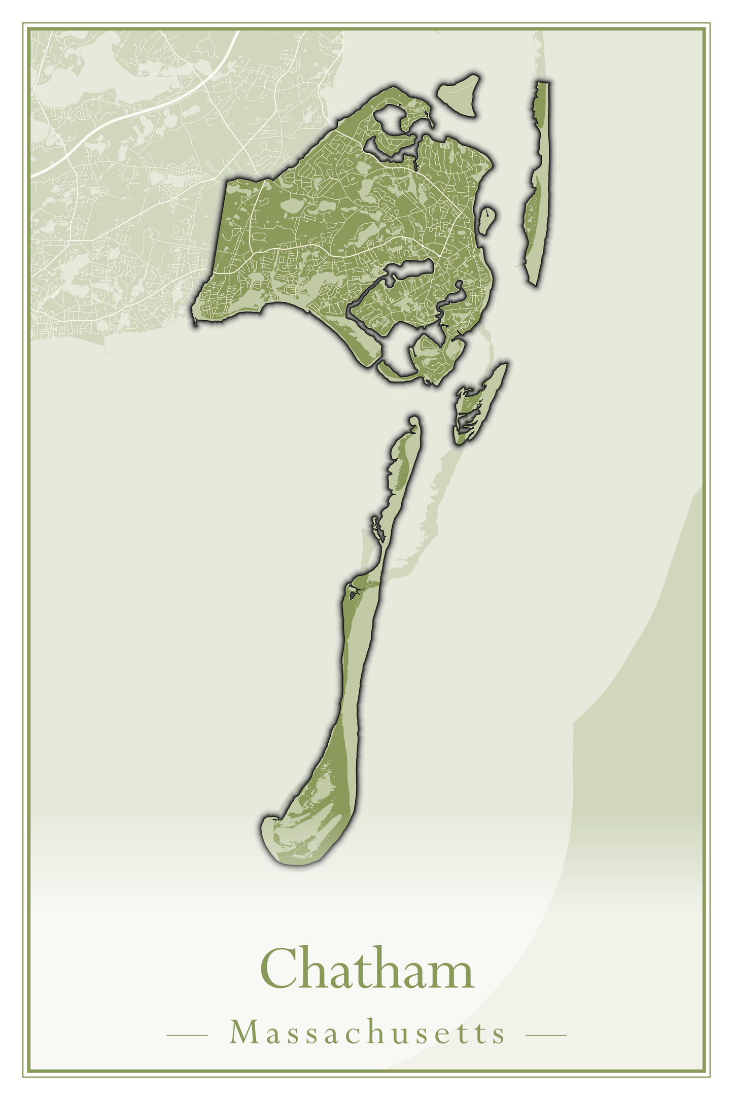 Massachusetts Towns - Street Map (Carver - Chatham)