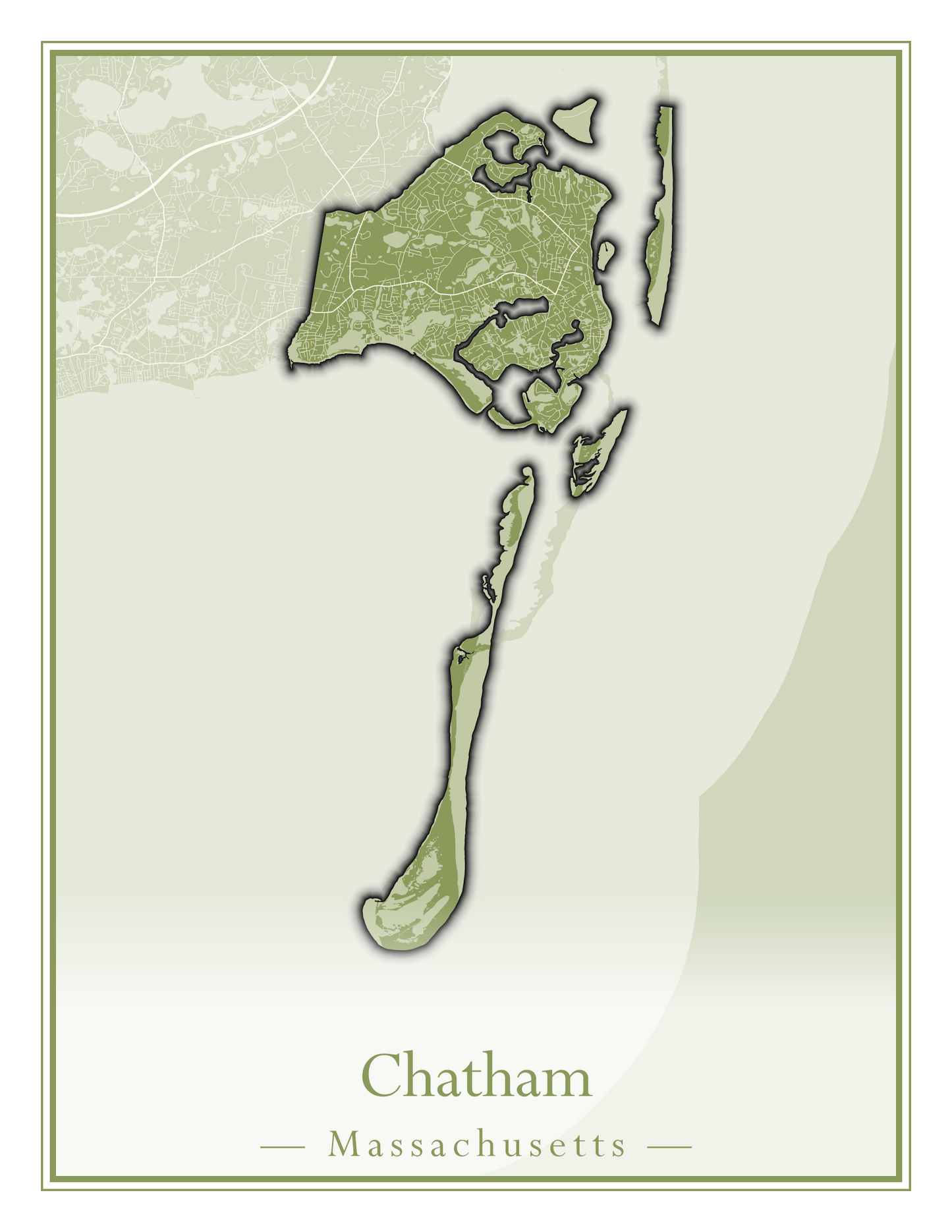 Massachusetts Towns - Street Map (Carver - Chatham)