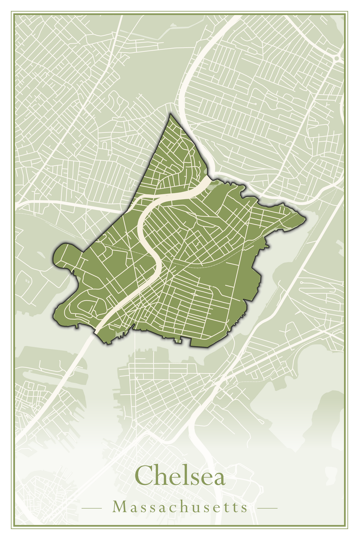 Massachusetts Towns - Street Map (Chelmsford - Chester)