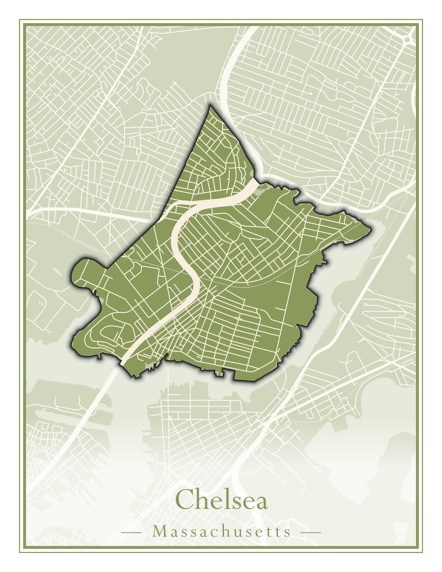 Massachusetts Towns - Street Map (Chelmsford - Chester)