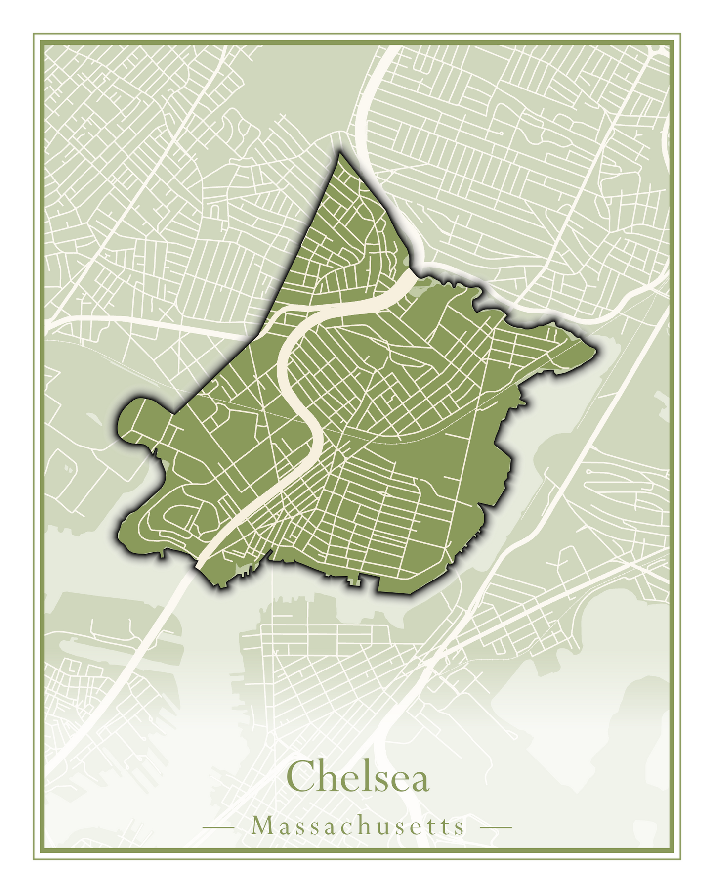 Massachusetts Towns - Street Map (Chelmsford - Chester)