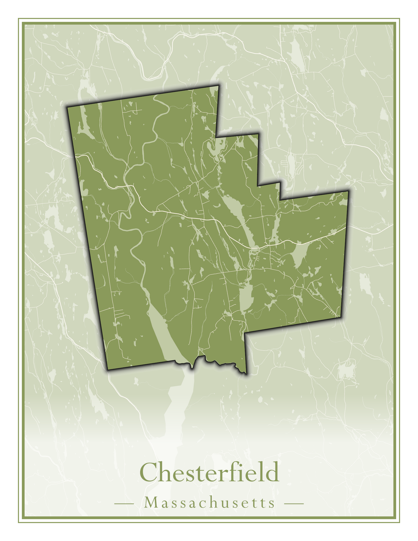 Massachusetts Towns - Street Map (Chesterfield - Clarksburg)