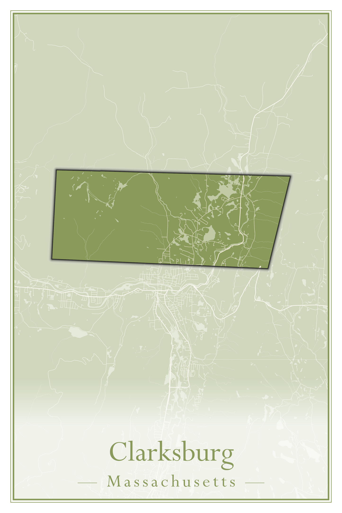 Massachusetts Towns - Street Map (Chesterfield - Clarksburg)