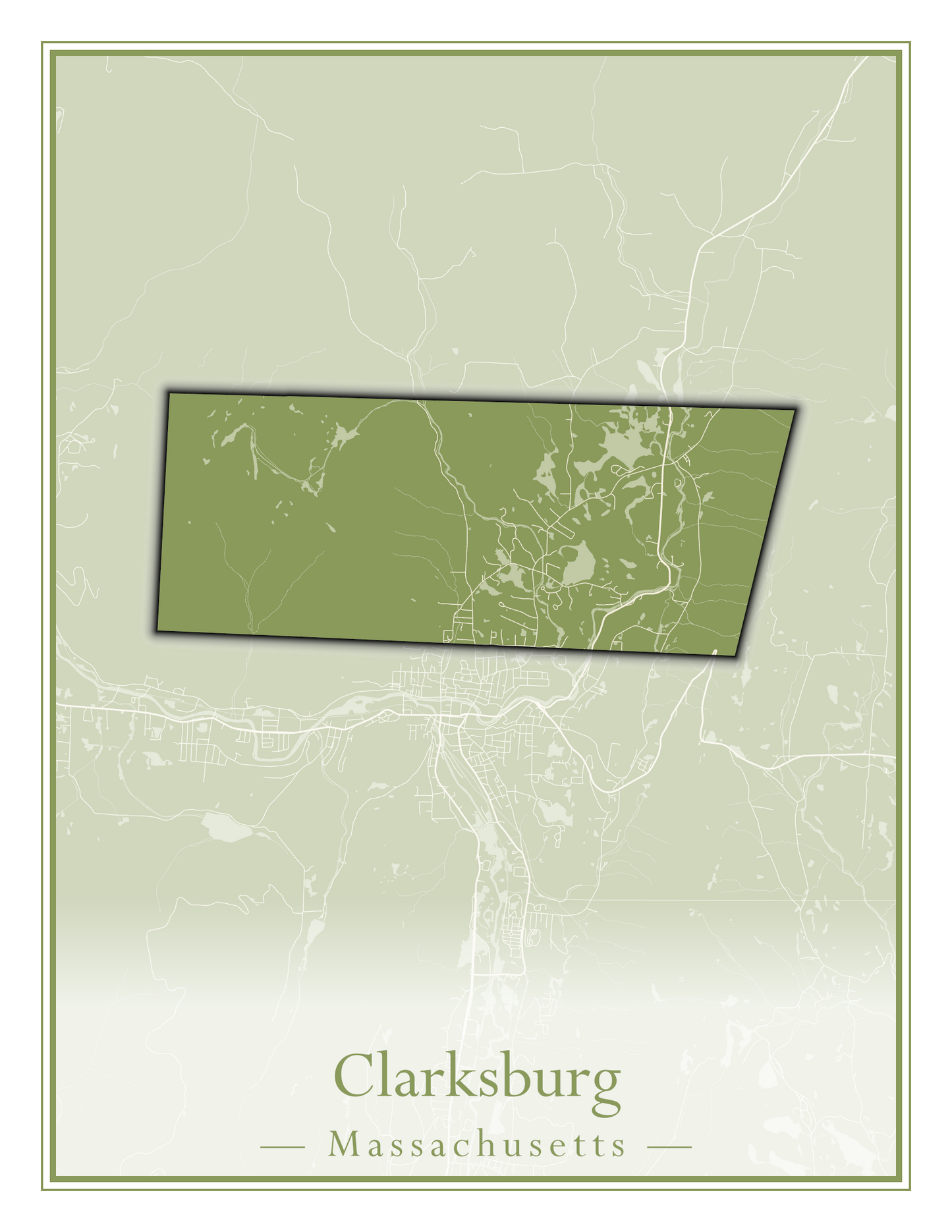 Massachusetts Towns - Street Map (Chesterfield - Clarksburg)